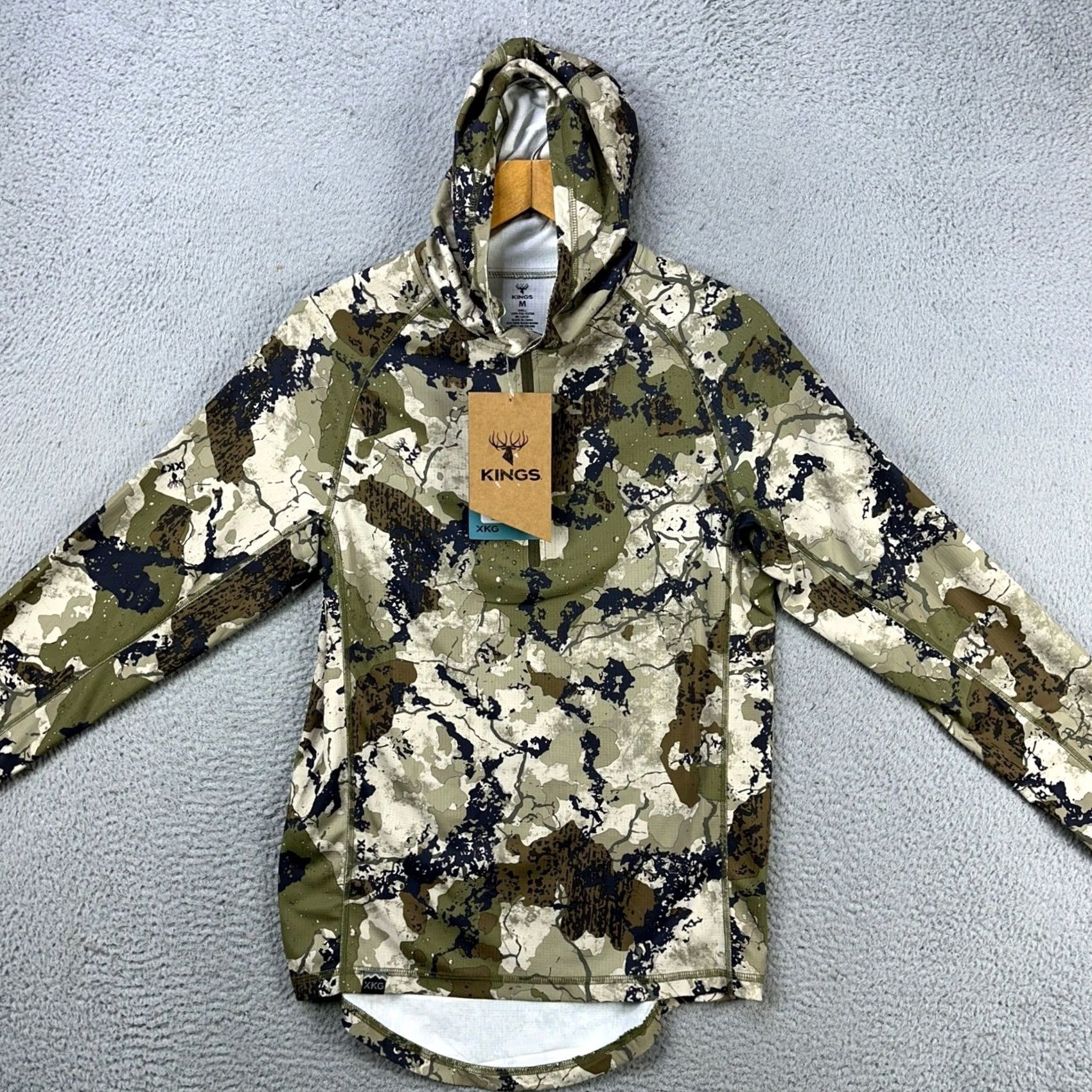 Layer 8 VINTAGE Kings Shirt Hoodie Mens Medium Green Quarter Zip Base Layer NEW Size US M / EU 48-50 / 2 - 4 Thumbnail