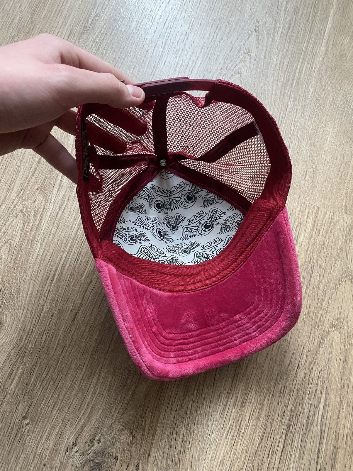 Vintage × Von Dutch Von Dutch Vintage Y2K Trucker velour Cap PINK Hype Stretwear Size ONE SIZE - 7 Thumbnail