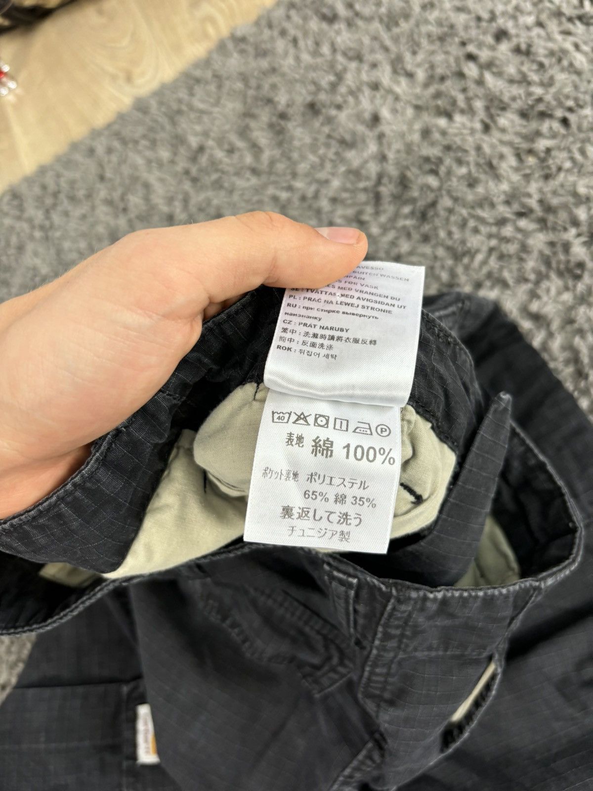 Carhartt × Vintage Wide Leg Cargo Baggy Carhartt Black Pants Y2K Vintage Skate Size US 32 / EU 48 - 6 Thumbnail