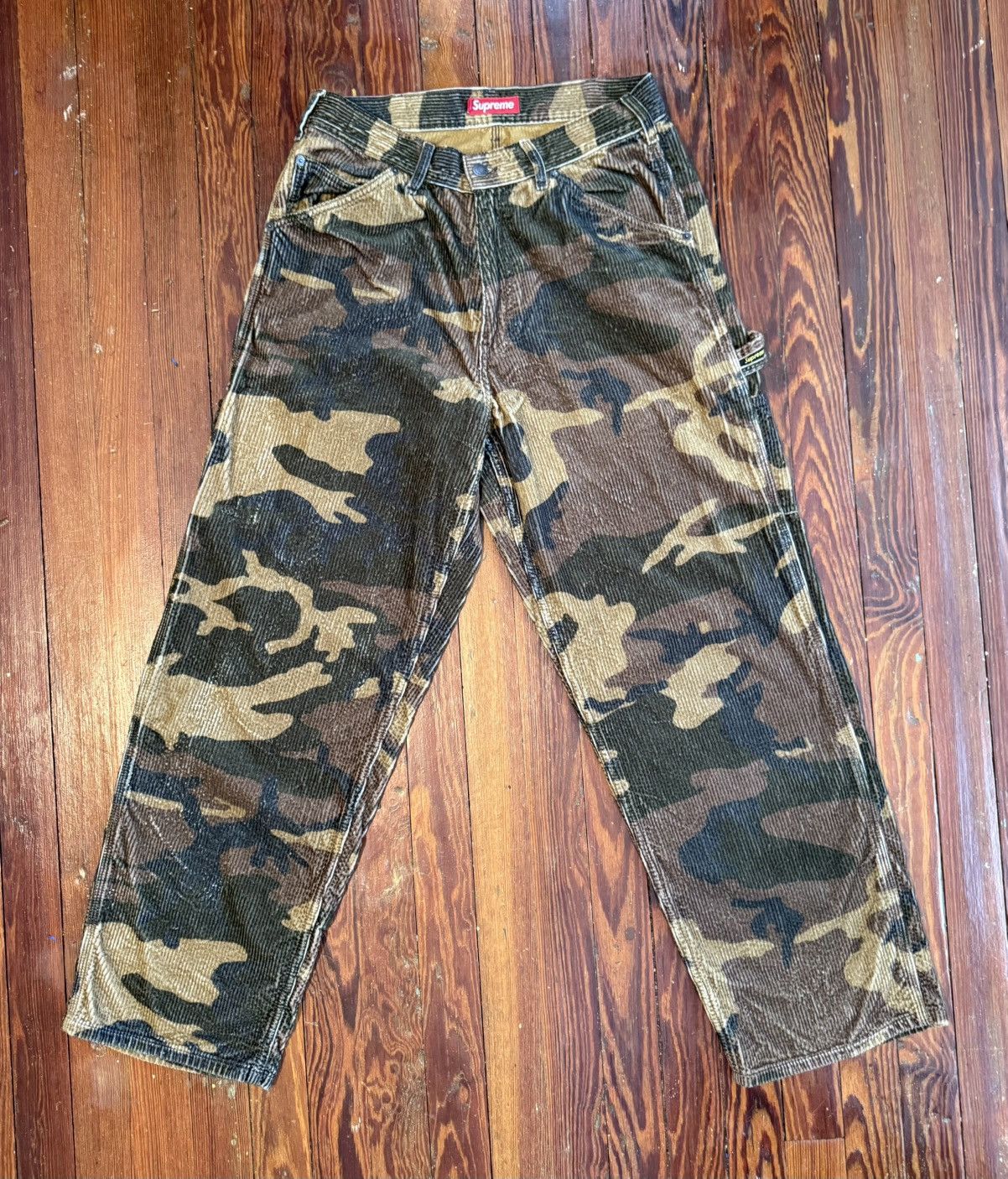 Supreme Wide Wale Corduroy Painter Pant Woodland Camo