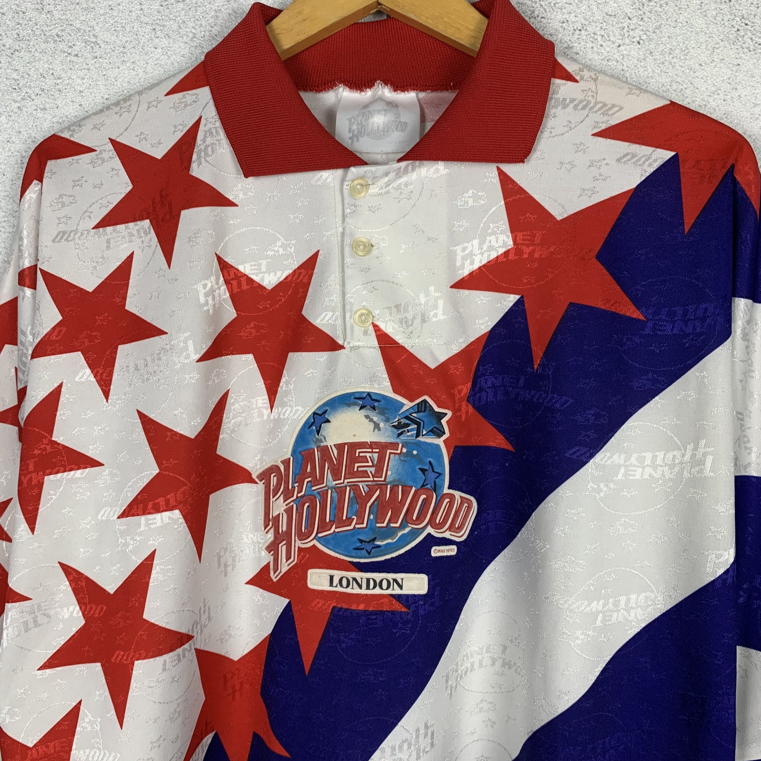 Planet Hollywood Vintage 90s Planet Hollywood London Jersey Size US L / EU 52-54 / 3 - 3 Thumbnail