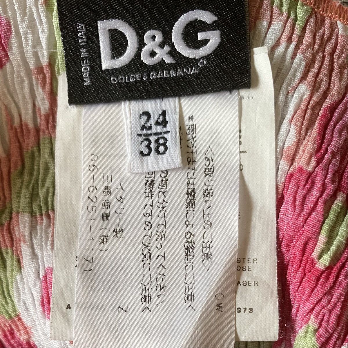 Dolce & Gabbana Vintage 00’s D&G Floral Smocked Straps Top Size XS / US 0-2 / IT 36-38 - 4 Thumbnail