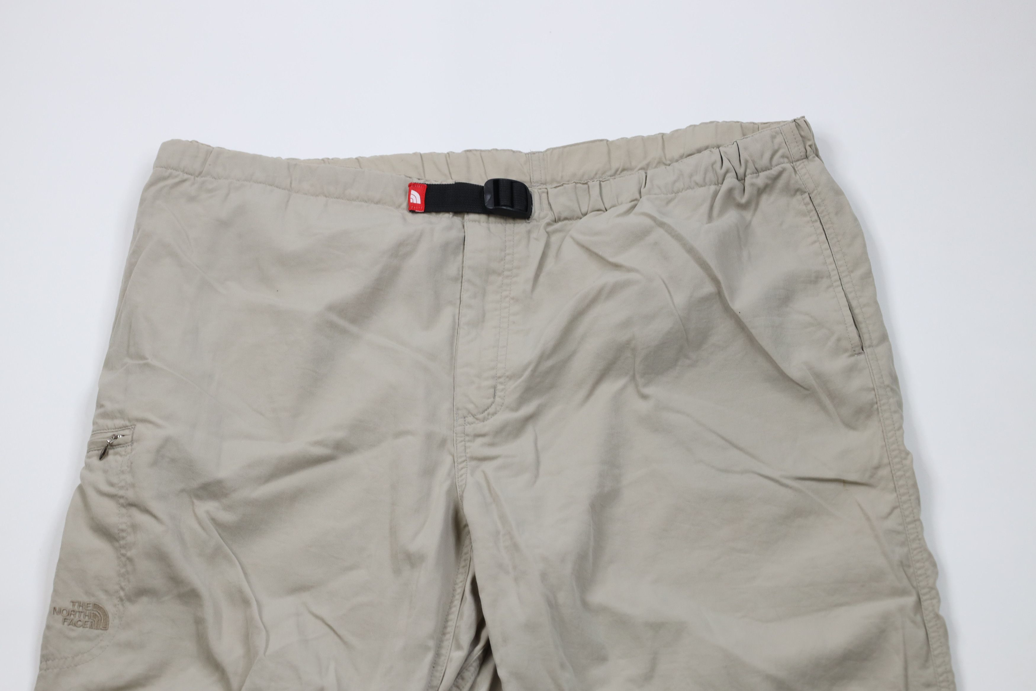 The North Face × Vintage Vintage Y2K 2000 The North Face Belted Wide Leg Pants Beige Size US 38 / EU 54 - 2 Thumbnail