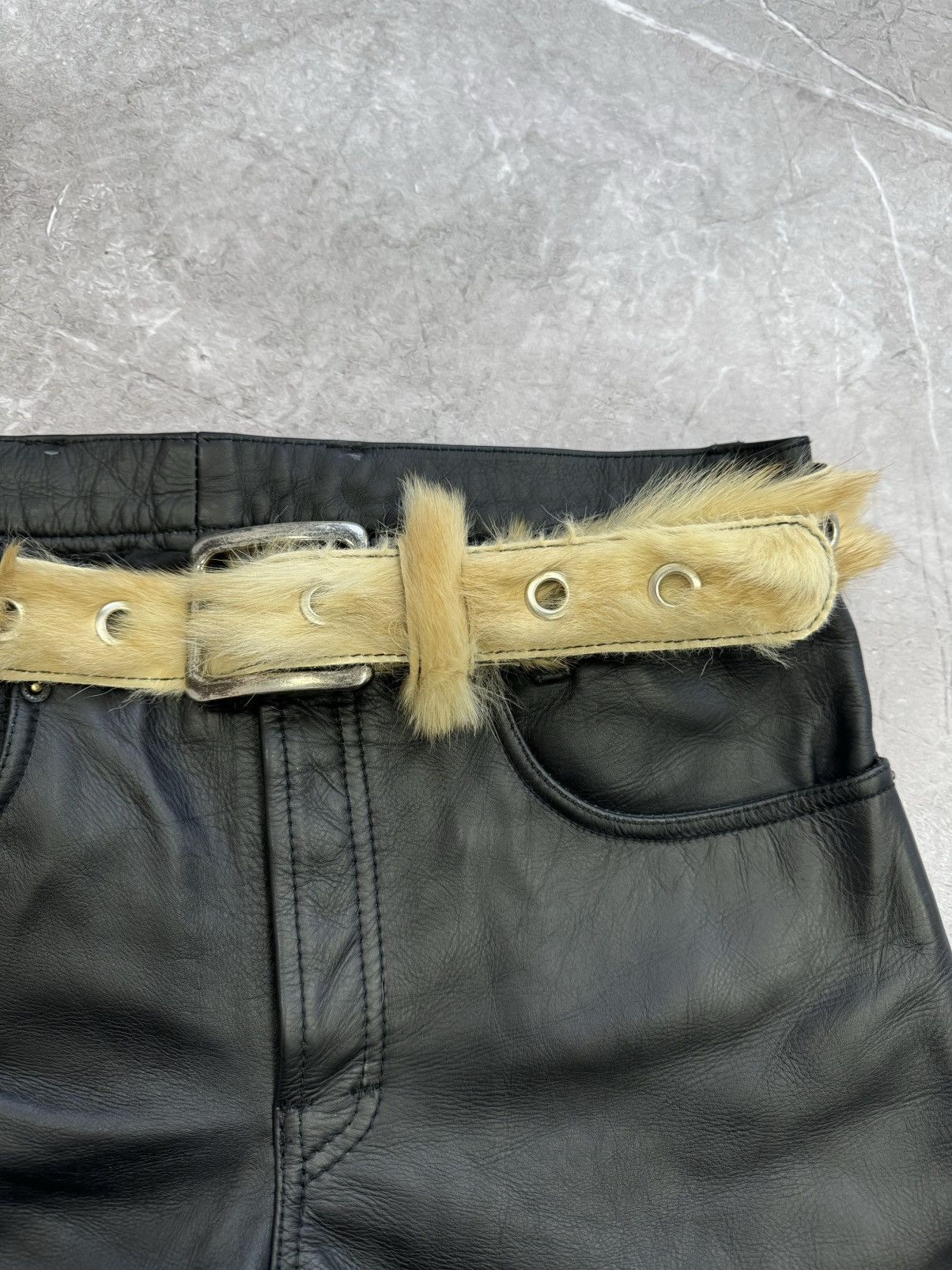 Hysteric Glamour Vintage Hystericglamour HYPE Fur Leather black BELT Size ONE SIZE - 7 Thumbnail