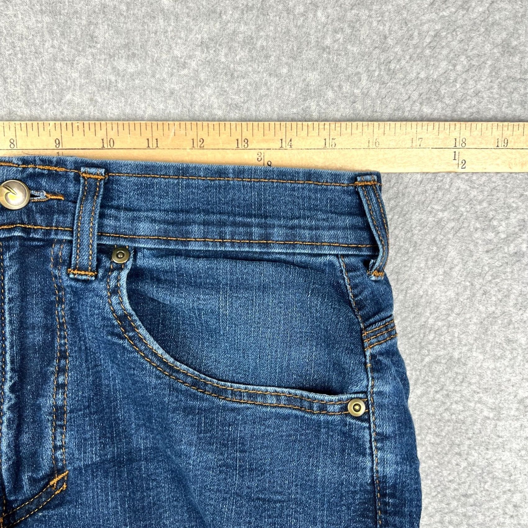 Vintage Origin Delta 68 Fighter Fit Jeans Mens 30x30 Blue Denim USA Made Stretch Pants Size US 30 / EU 46 - 5 Thumbnail