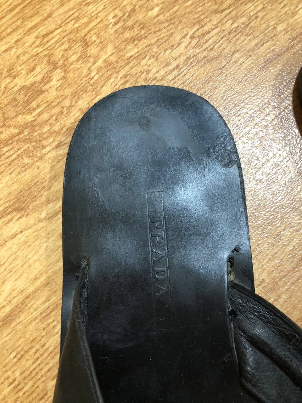 Prada PRADA SANDALS SHOES BLACK LEATHER Size US 11 / EU 44 - 11 Thumbnail