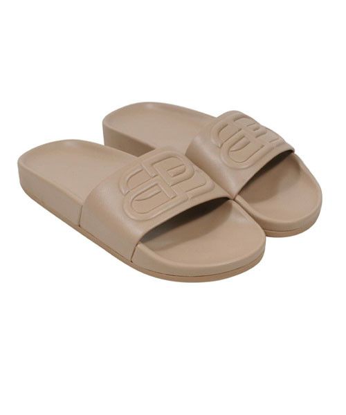 Balenciaga BB Logo Sandals Tan Leather Pool Size US 5 / IT 35 - 1 Thumbnail