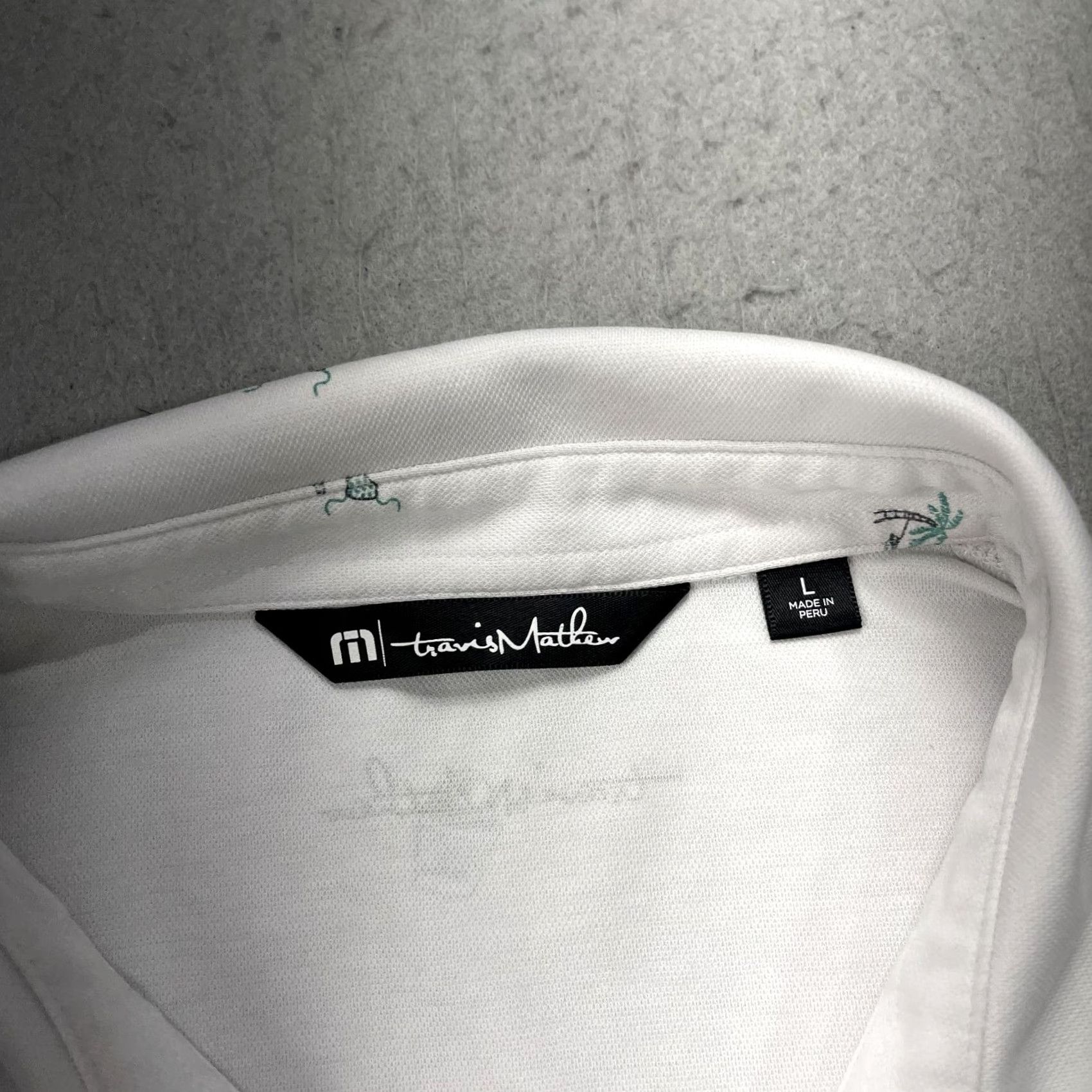 TravisMathew Travis Mathew Polo Shirt Mens L White Golf Casual AOP Flower Hawaiian USA Logo Button Collar Short Sleeve Size US L / EU 52-54 / 3 - 3 Thumbnail