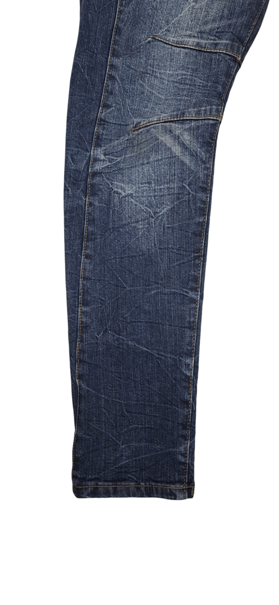 5351 POUR LES HOMMES × Le Grande Bleu (L.G.B.) 5351 Pour Les Femmes Zipper Whiskered Jeans Size 33" - 6 Thumbnail