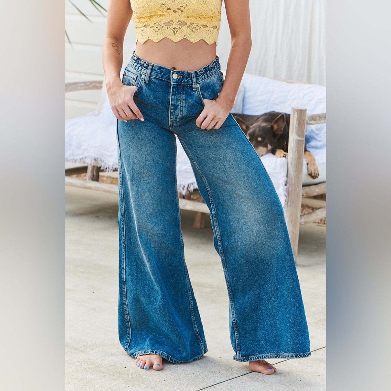 Free People 🎉LAST PIECE🎉FREE PEOPLE Lovefool Low Rise Jeans‎ Size 31" - 9 Thumbnail