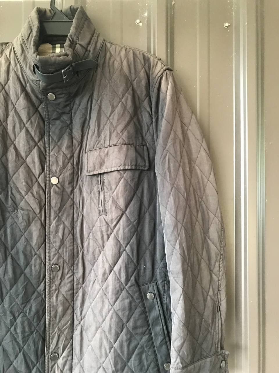 Burberry × Designer Burberry Sunfaded Black Quilted Shell Jacket Size US M / EU 48-50 / 2 - 2 Thumbnail