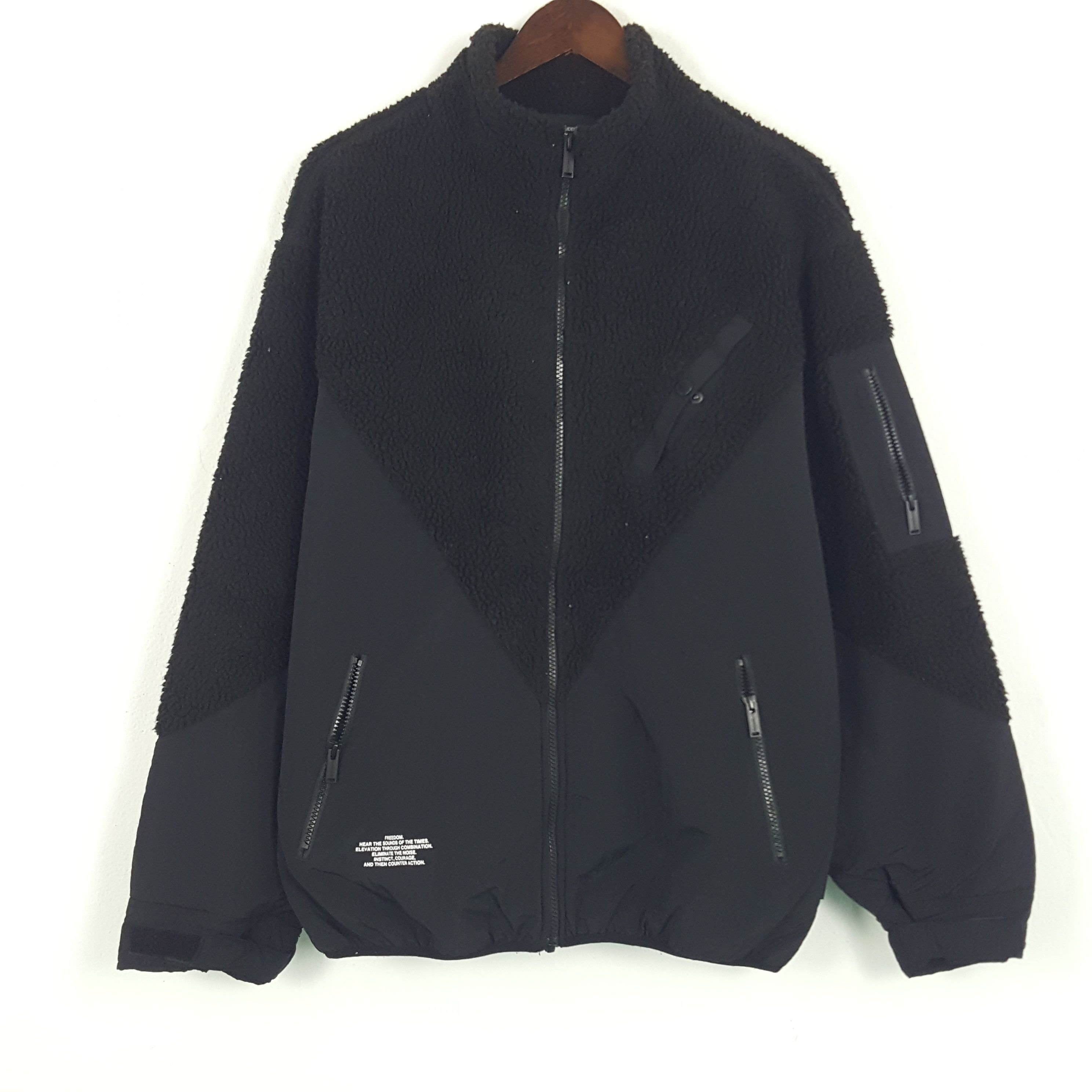 GU × Undercover × Vintage Vintage Gu x Undercover Sherpa Zipper Long Jacket Size US L / EU 52-54 / 3 - 3 Thumbnail