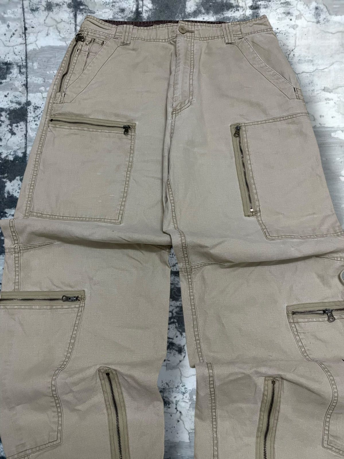 Japanese Brand Vintage 1990s Og Japan Designer OTB Tactical War Baggy Pant Size US 31 - 4 Thumbnail