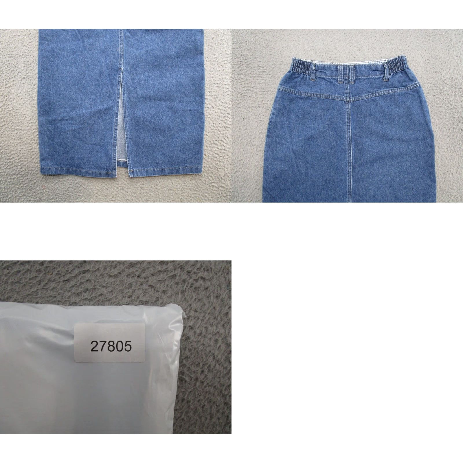 Lee VINTAGE 90s Lee Denim Skirt Women's Size 6 Elastic Waist Long Straight & Pencil Blue 90s Theme Womens Size 28" / US 6 / IT 42 - 8 Thumbnail