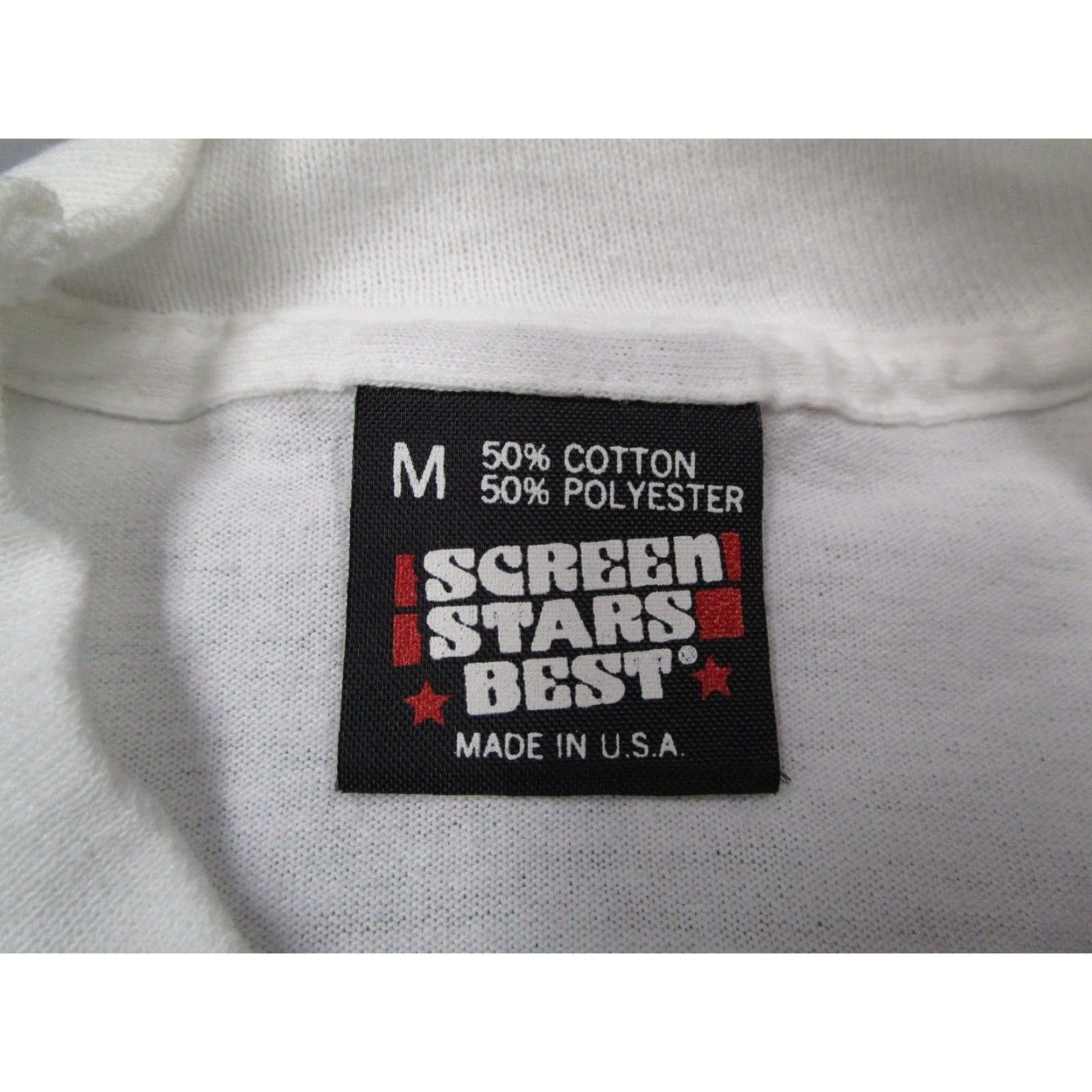 Vintage VINTAGE Screen Stars Best Shirt Mens M White 90s EL CARMELO RETREAT HOUSE graphic Crew neck Short Sleeve double-sided 100% cotton USA Mens Size US M / EU 48-50 / 2 - 2 Thumbnail