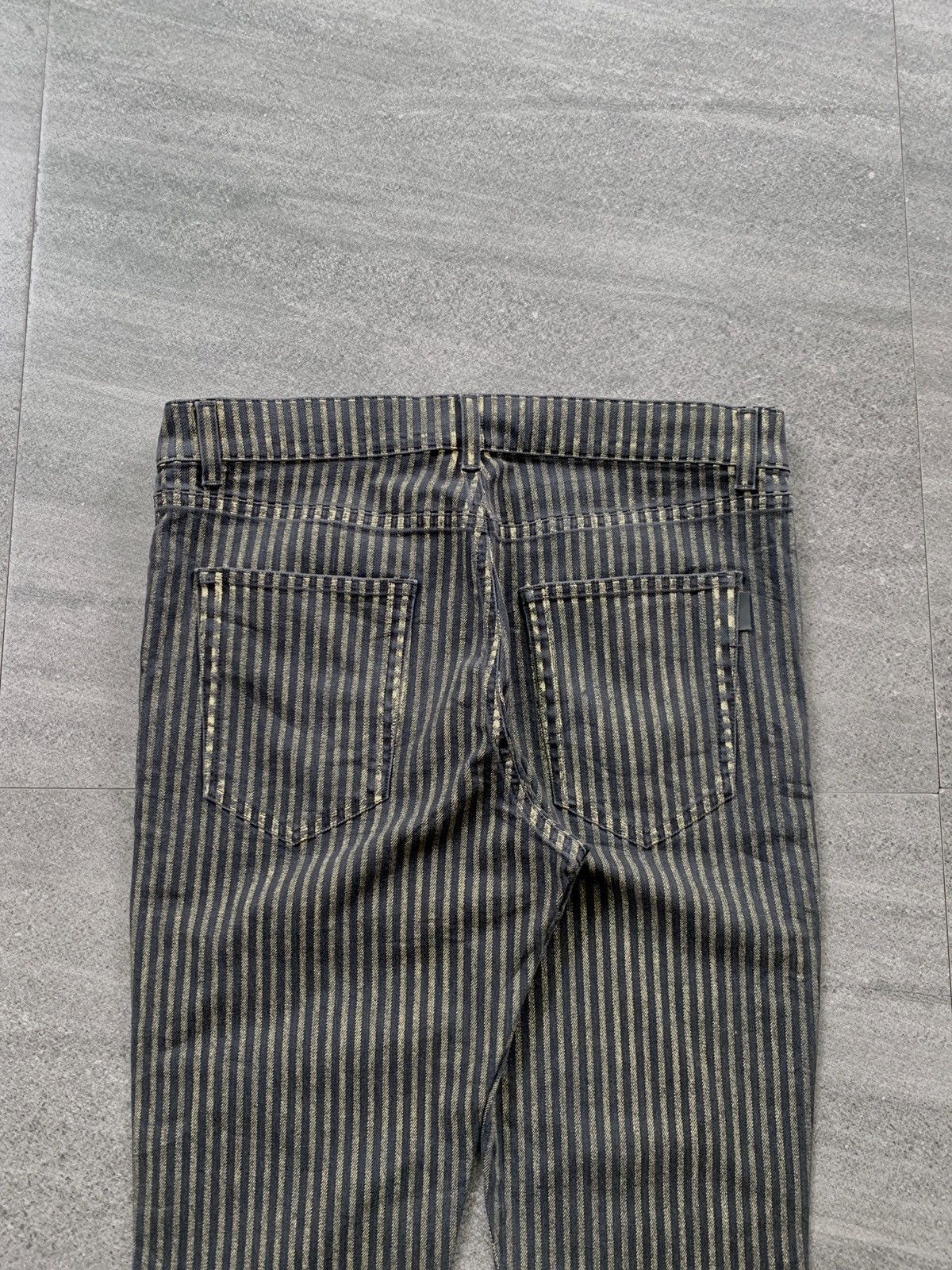 Saint Laurent Paris FREE TAX! Gold Striped Skinny Denim Jeans Size US 32 / EU 48 - 8 Thumbnail