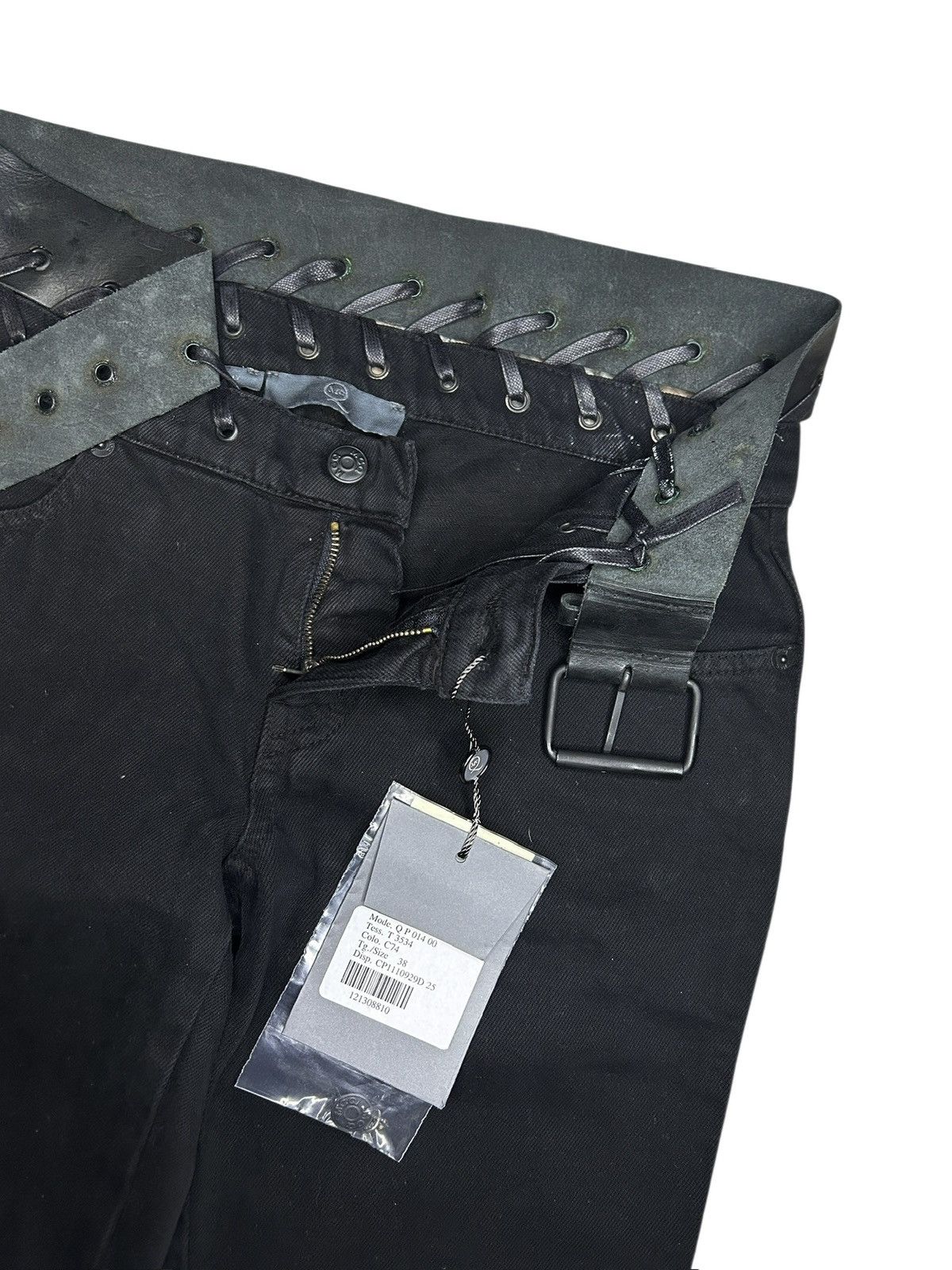 McQ Alexander McQueen 00s Leather Belted Jeans Size 26" / US 2 / IT 38 - 5 Thumbnail