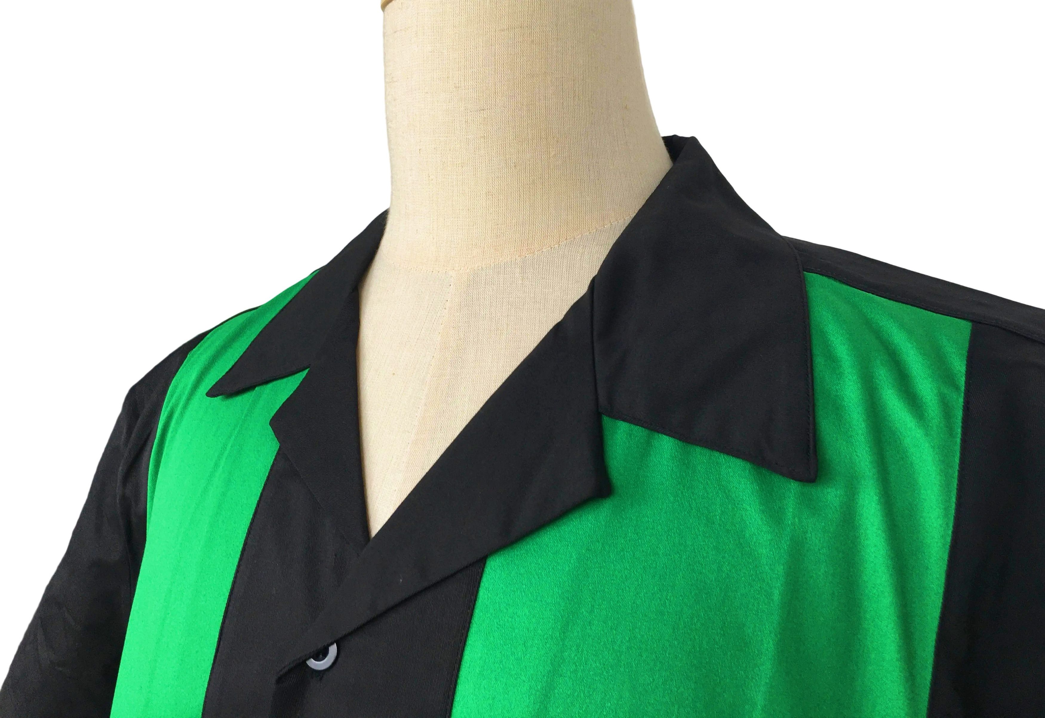 Other Retro Two-tone Men Shirt Solid Casual Shirt Green Size US XXL / EU 58 / 5 - 5 Thumbnail