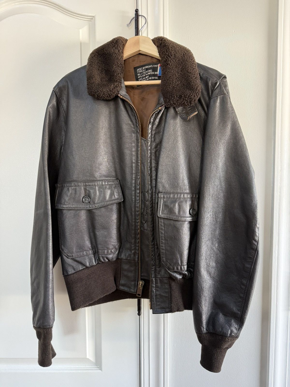 Other WW2 Military Flyers Type G-1 Leather Jacket Mil-J-78240 Size US M / EU 48-50 / 2 - 1 Thumbnail