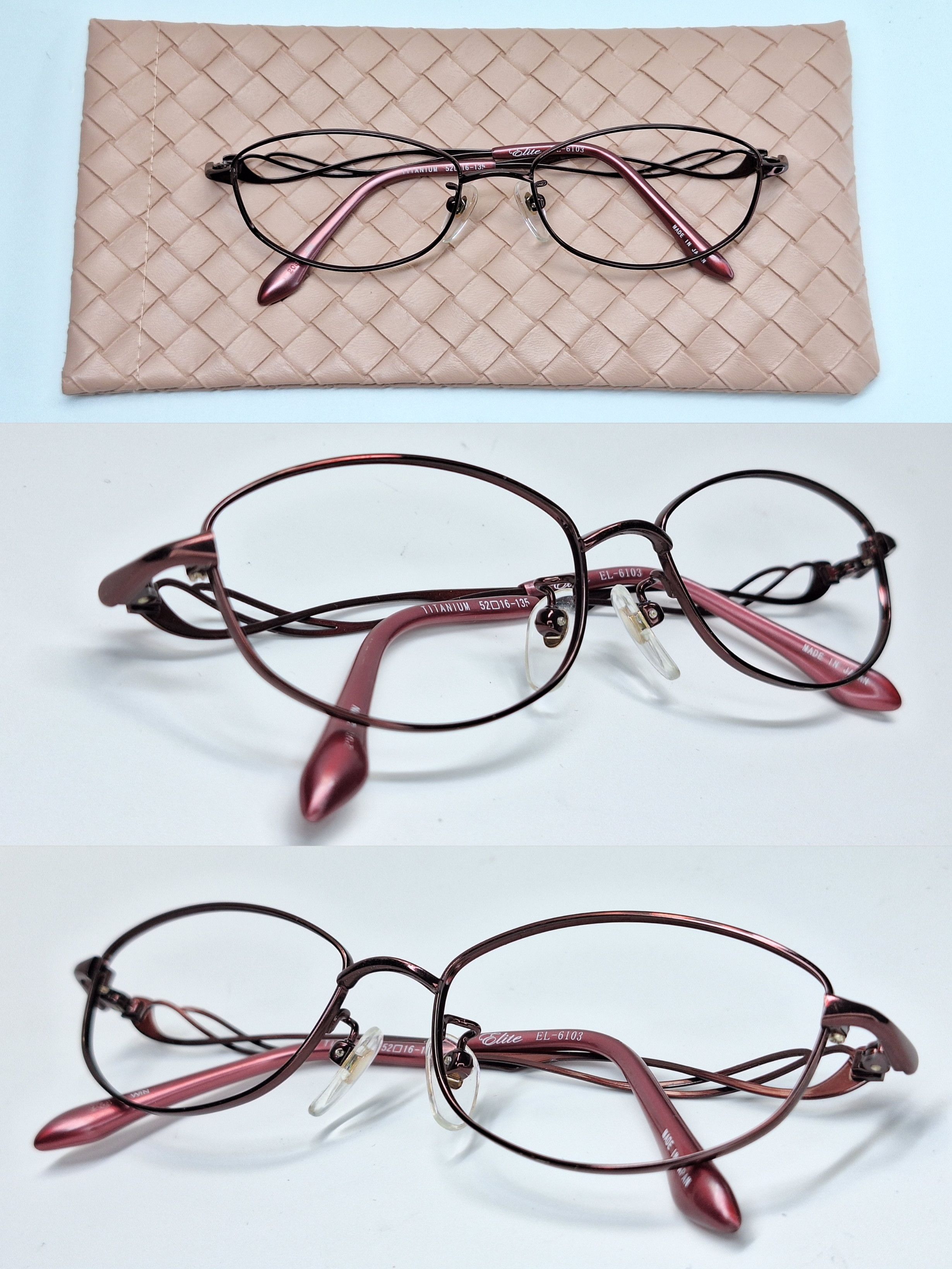 Other ELITE EL-6103 Wine Titan-P Flexible Twisted Temple Frame Size ONE SIZE - 8 Thumbnail