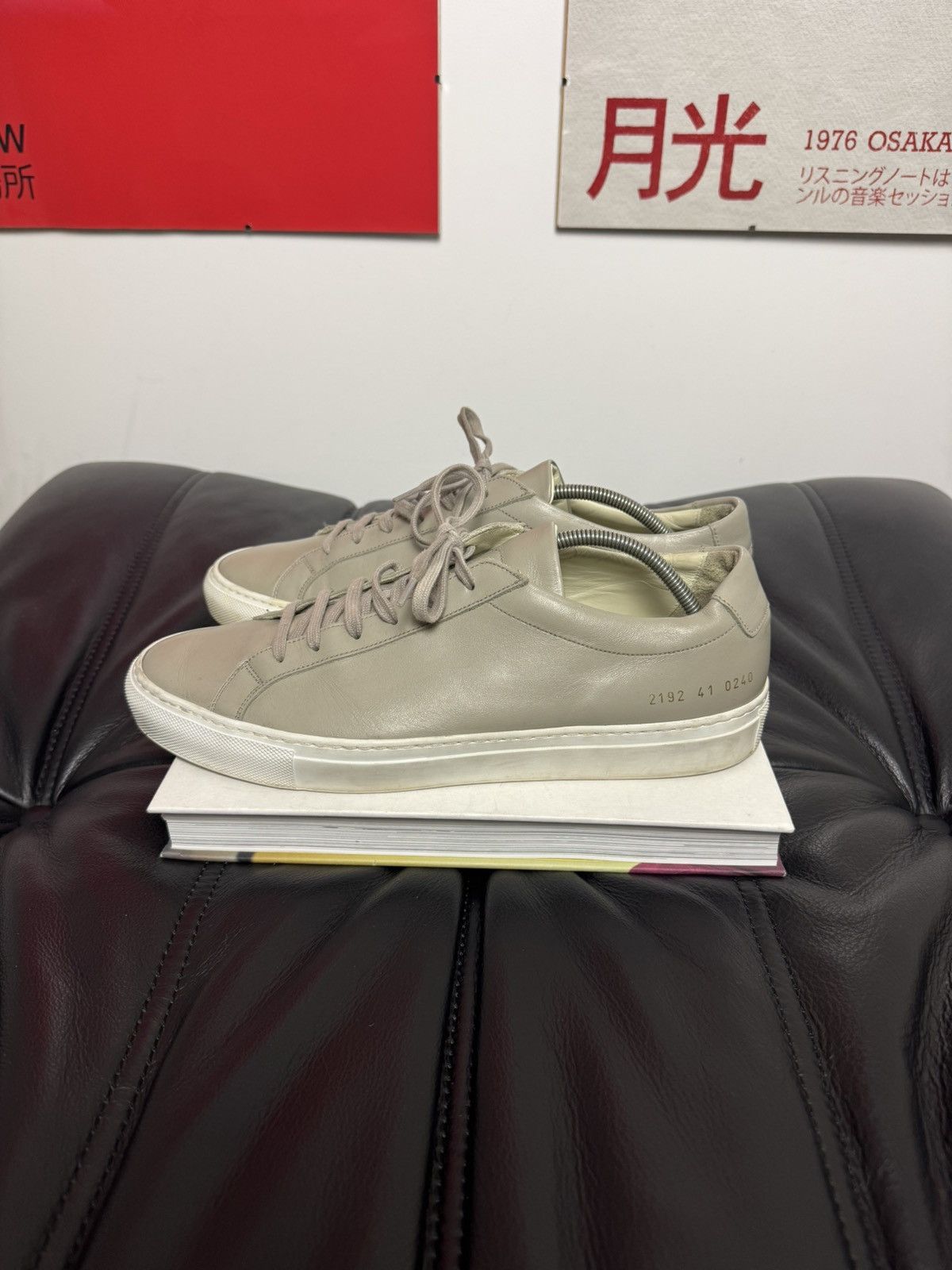 Common Projects Common Projects Achilles Low Gray Luxury Leather Sneakers Size US 8.5 / EU 41-42 - 1 Thumbnail