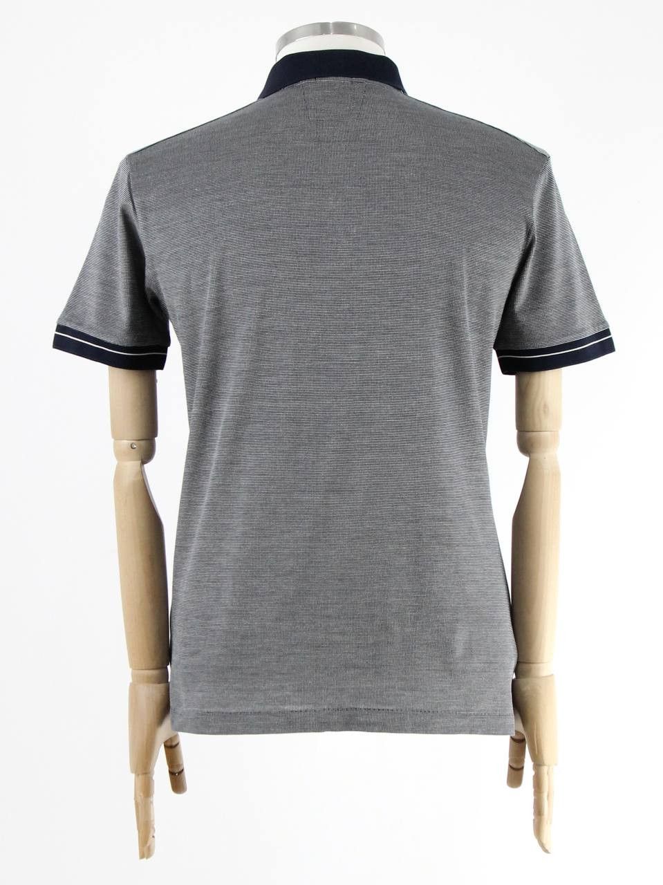 Hugo Boss HUGO BOSS White and blue cotton polo shirt Size US L / EU 52-54 / 3 - 3 Thumbnail