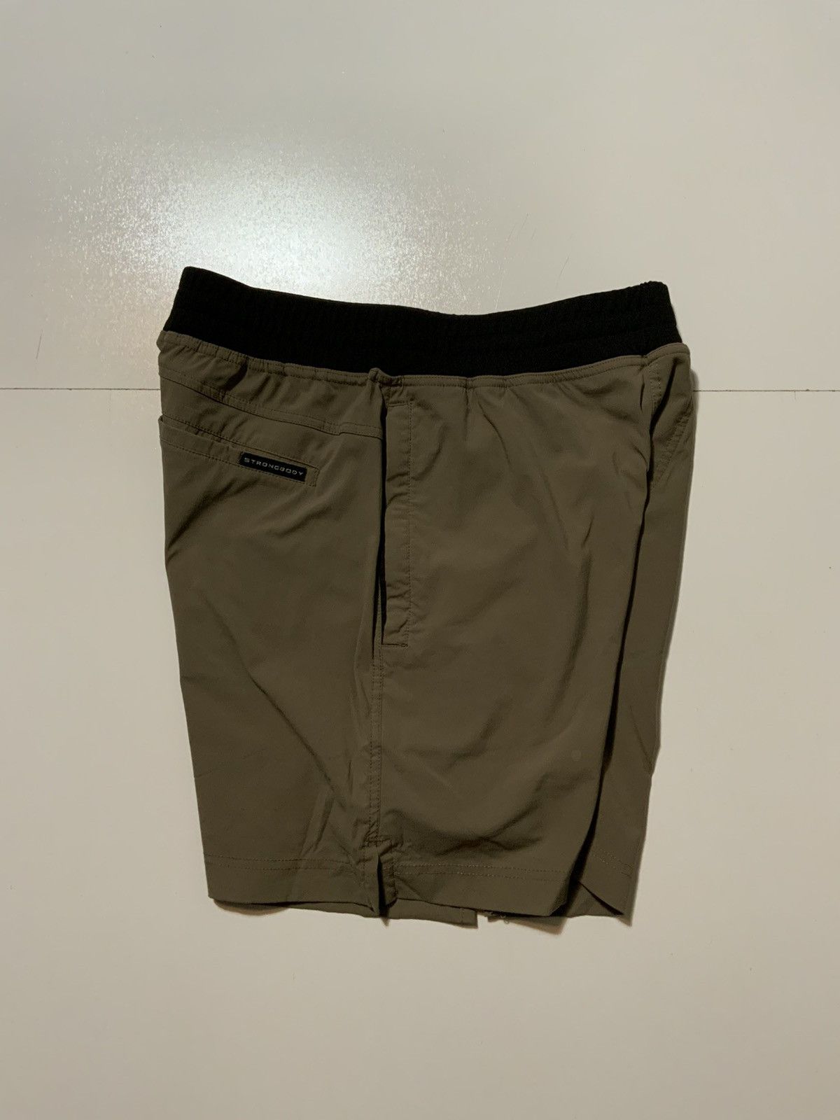 Other Strongbody Taupe Black 7” Inseam Workout Training Shorts Size US 32 / EU 48 - 4 Thumbnail
