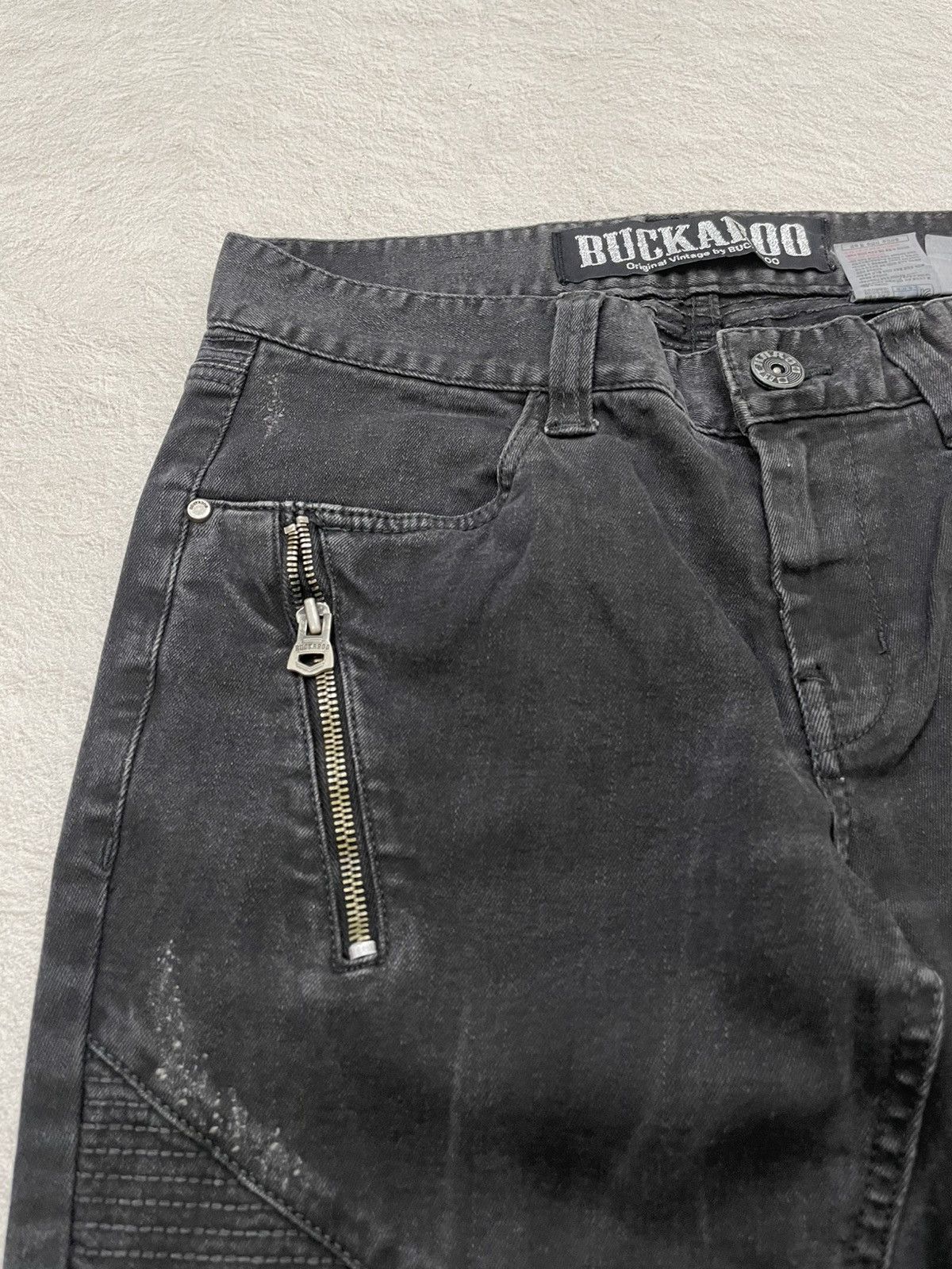 Japanese Brand 00s Buckaro Zippered front pockets Slim Straight Amiri Style Size US 31 - 4 Thumbnail
