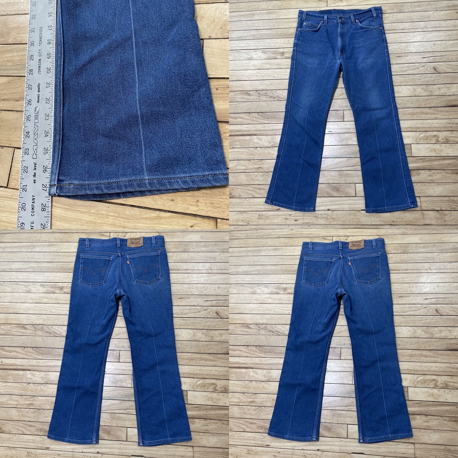 Levi's VINTAGE Levi's Jeans Men 517 Bootcut 36x30 Orange Tab USA Blue Denim 90s Rare 34x28 Jeans Mens Black? Size US 36 / EU 52 - 9 Thumbnail