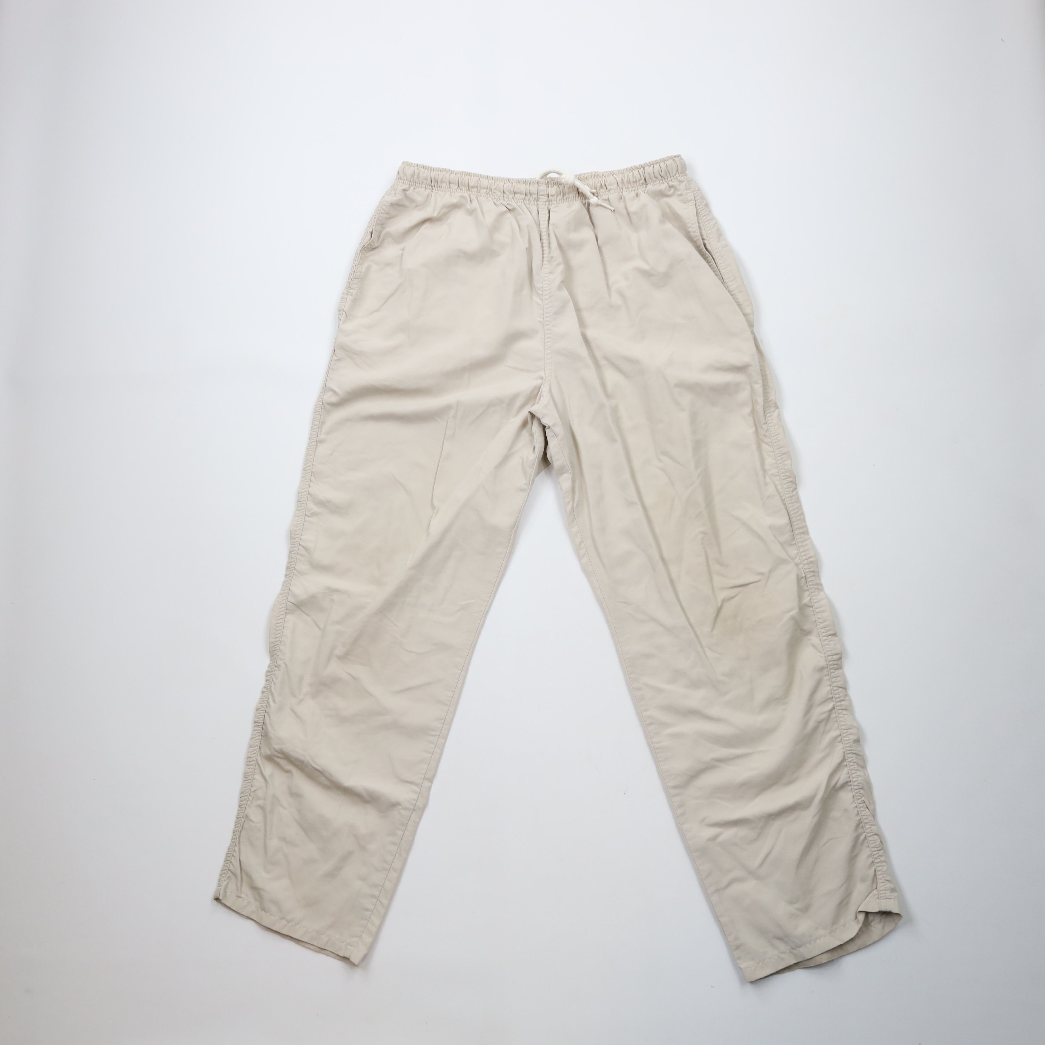 Lands' End × Vintage Vintage 90s Lands End Wide Leg Windbreaker Pants Beige USA Size 38" / US 16 / IT 52 - 1 Thumbnail
