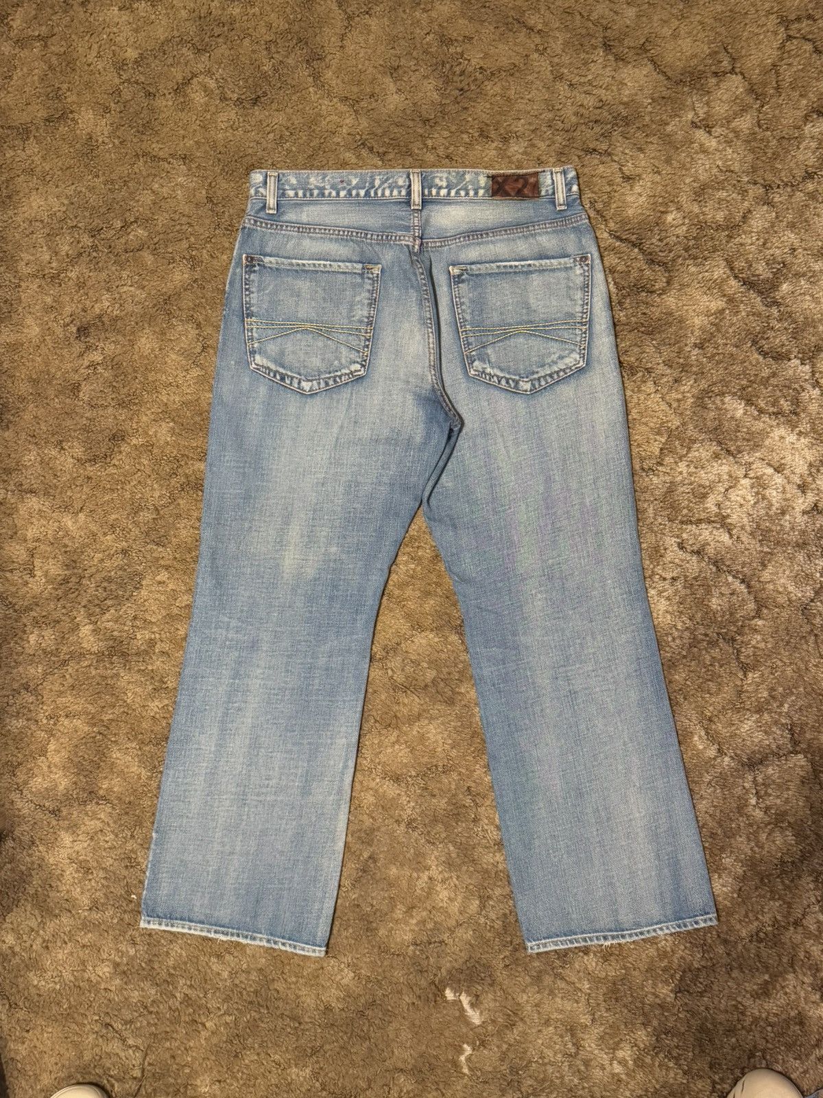 X2 X2 Baggy Distressed Bootcut Jeans Lightwash Blue 36 x 30 Size US 36 / EU 52 - 1 Thumbnail