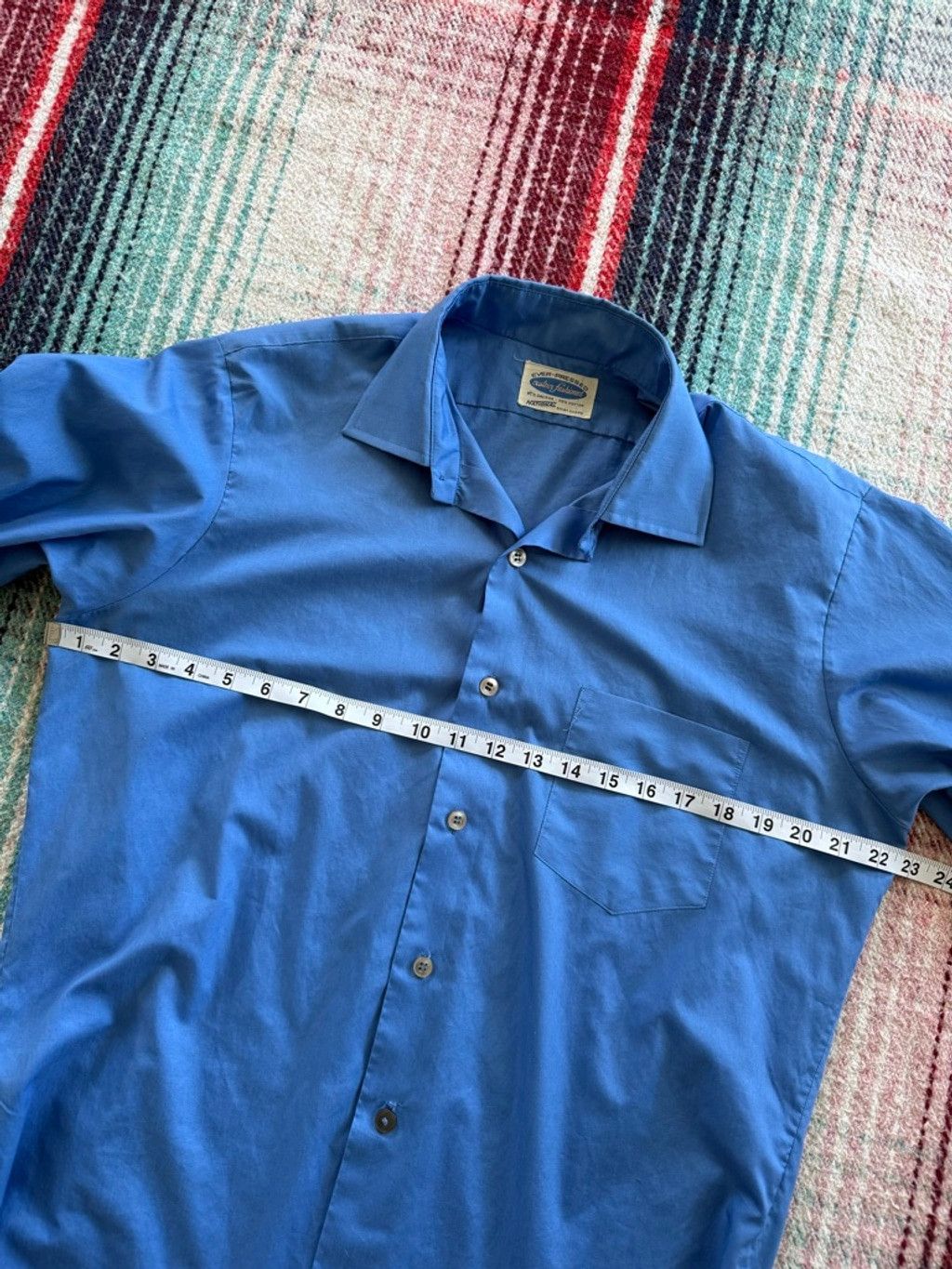 Vintage Vintage National Shirt Shops Blue Casual Button Down Shirt M Size US M / EU 48-50 / 2 - 5 Thumbnail