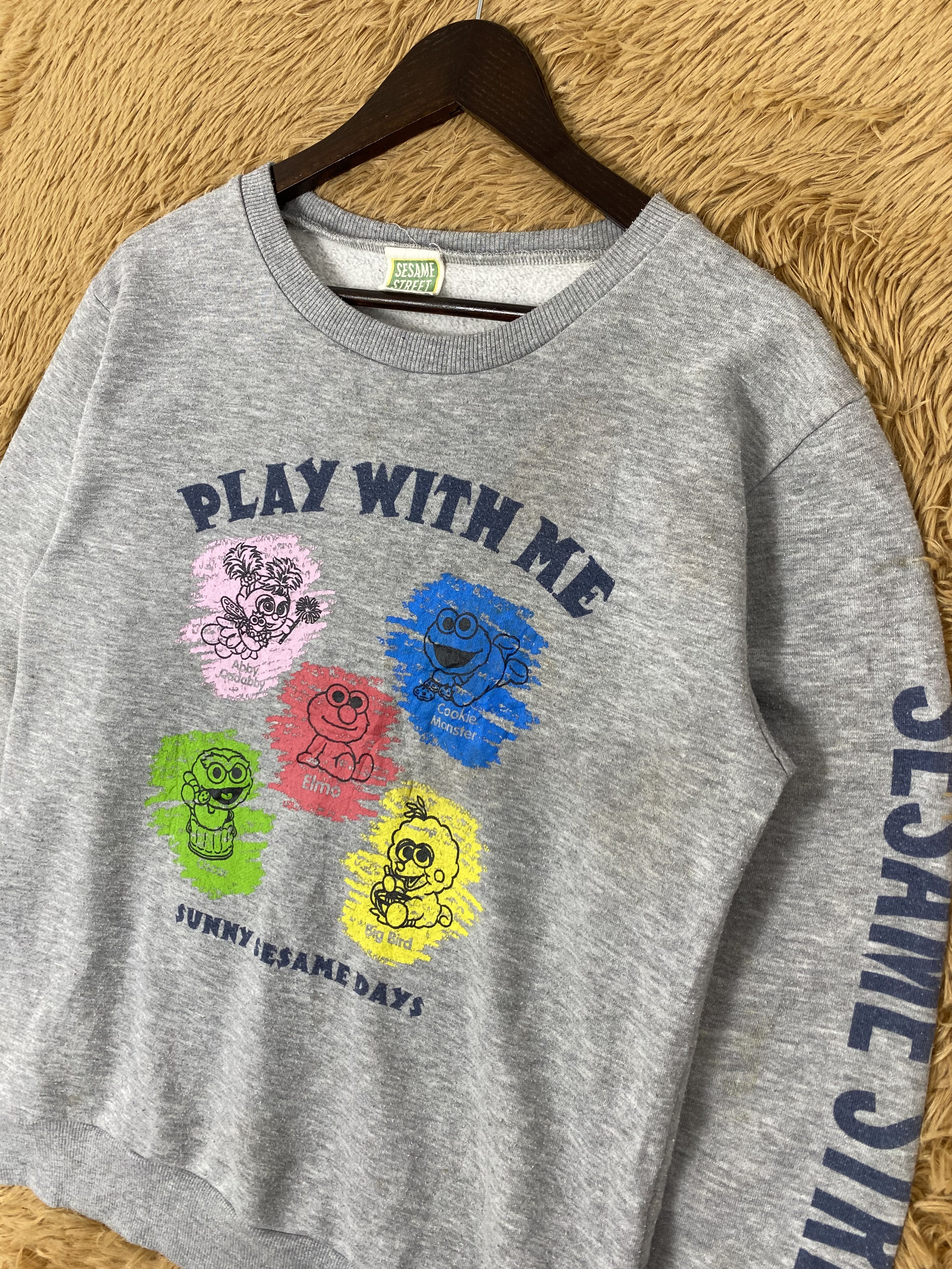 Cartoon Network × Japanese Brand × Vintage Vintage Sesame Street Sweatshirts PS0120 Size US L / EU 52-54 / 3 - 2 Thumbnail