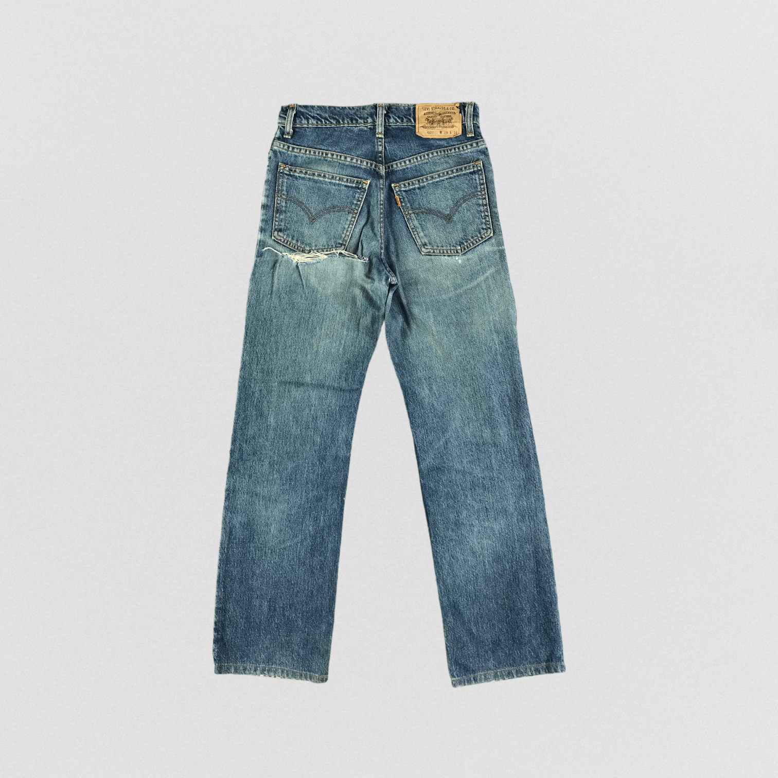 Levi's × Vintage 90s Vintage Orange Tab Levis 605 Jeans-JM3335 Size US 28 / EU 44 - 2 Thumbnail
