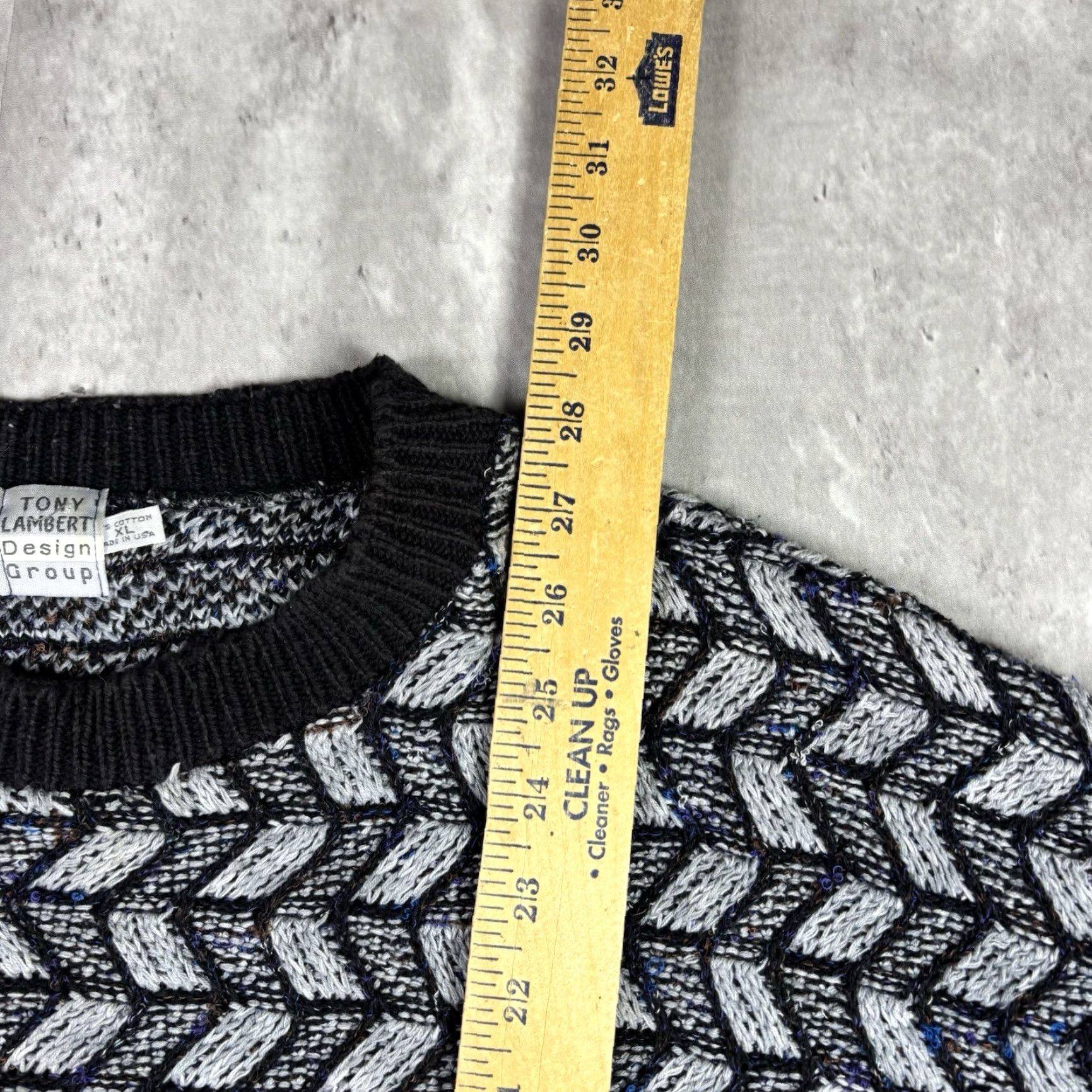 Vintage VINTAGE Tony Lambert Knit Sweater Adult XL Geometric Striped Abstract Pattern Size US XL / EU 56 / 4 - 4 Thumbnail