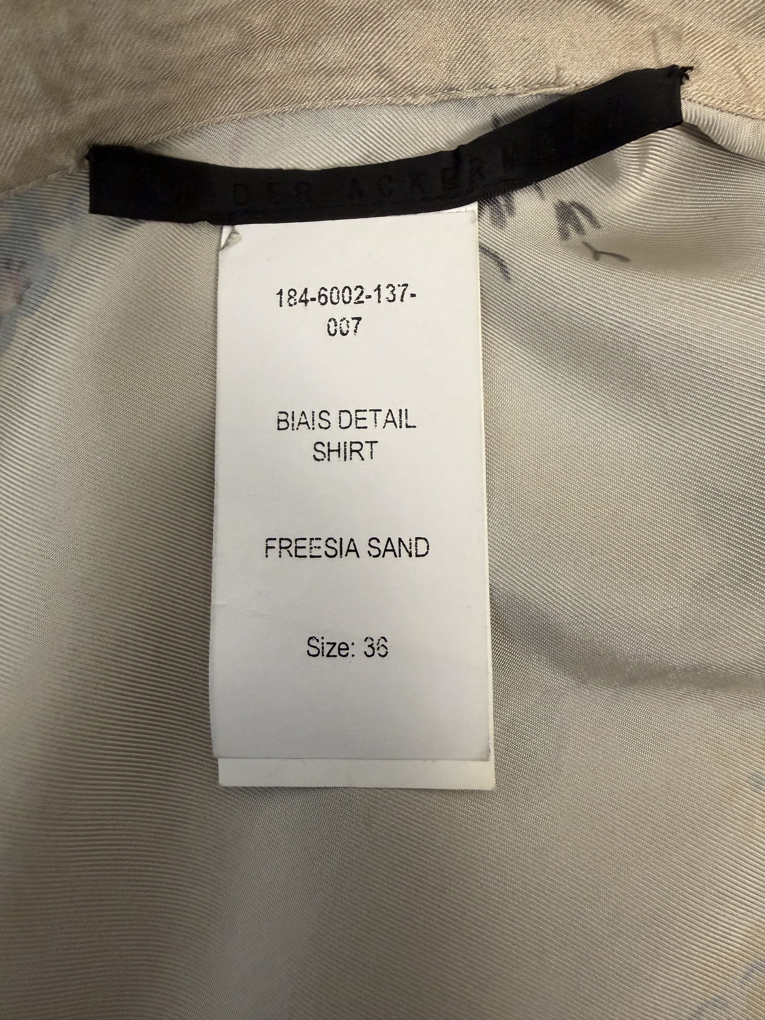 Haider Ackermann Rare Freesia Sand Biais Detail Shirt Size US S / EU 44-46 / 1 - 10 Thumbnail
