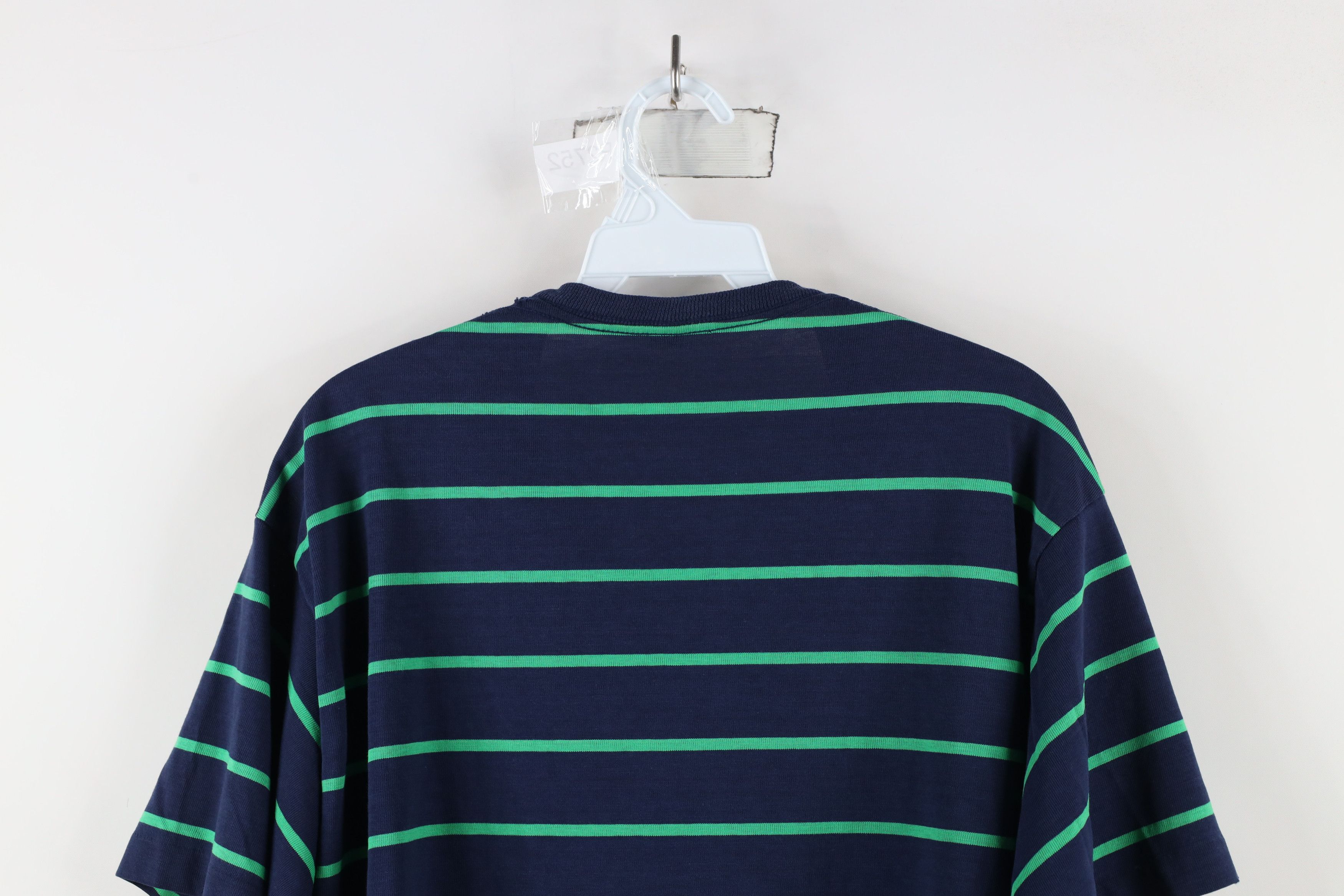 Vintage Vintage 90s Streetwear Striped Knit Short Sleeve T-Shirt USA Size US M / EU 48-50 / 2 - 12 Thumbnail