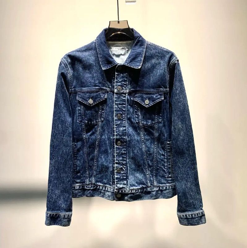 Givenchy Givenchy Blue Cotton Denim Jacket for Men 0089 Size US L / EU 52-54 / 3 - 1 Thumbnail