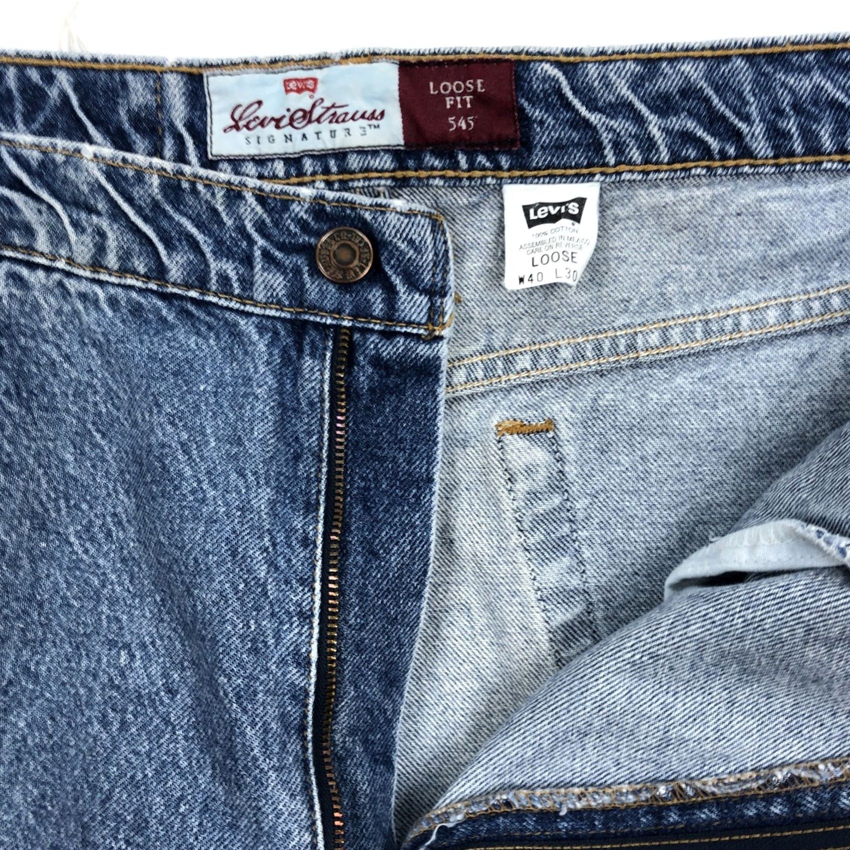 Levi's Levi's 545 Loose Fit Jeans 38x30 Men Denim Blue 5-Pocket Zipper Button Levi’s Vintage 90s Casual Classic Mens Size US 40 / EU 56 - 2 Thumbnail