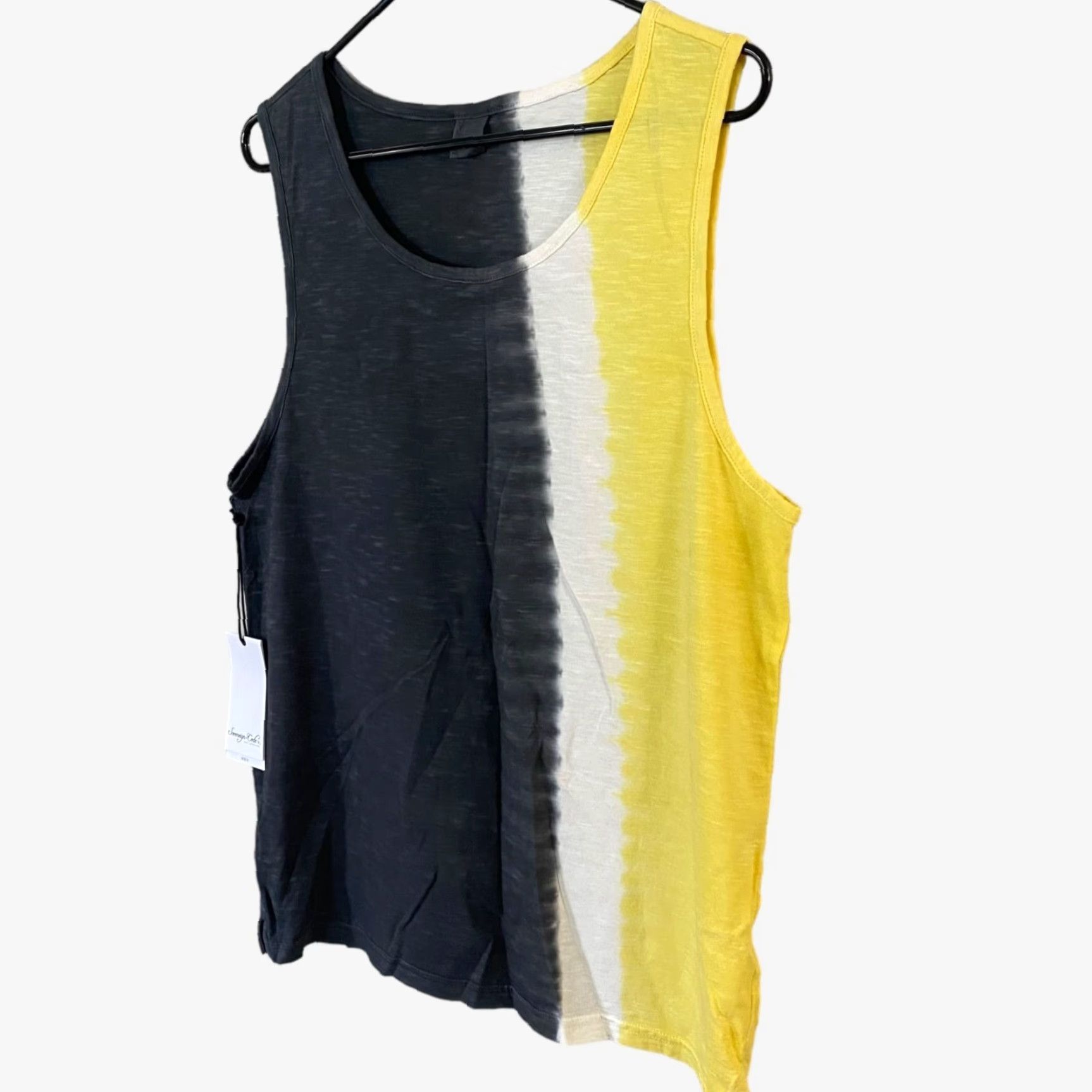 Sovereign Code Sovereign Code Tank Top Athletic Fit Gray White Yellow Tie Dye Men Medium Size US M / EU 48-50 / 2 - 2 Thumbnail