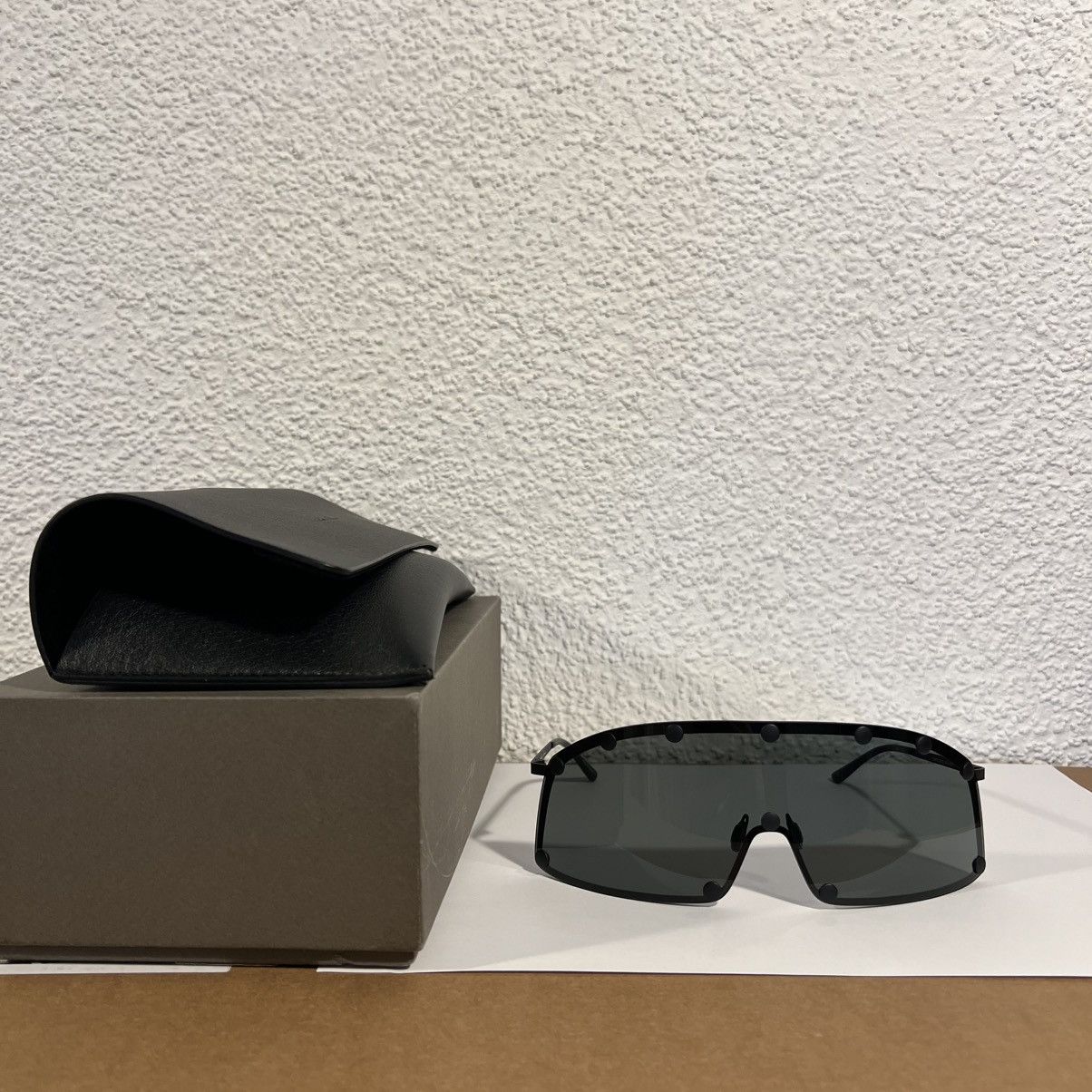 Rick Owens Rick Owens shielding sunglasses - black Size ONE SIZE - 1 Thumbnail
