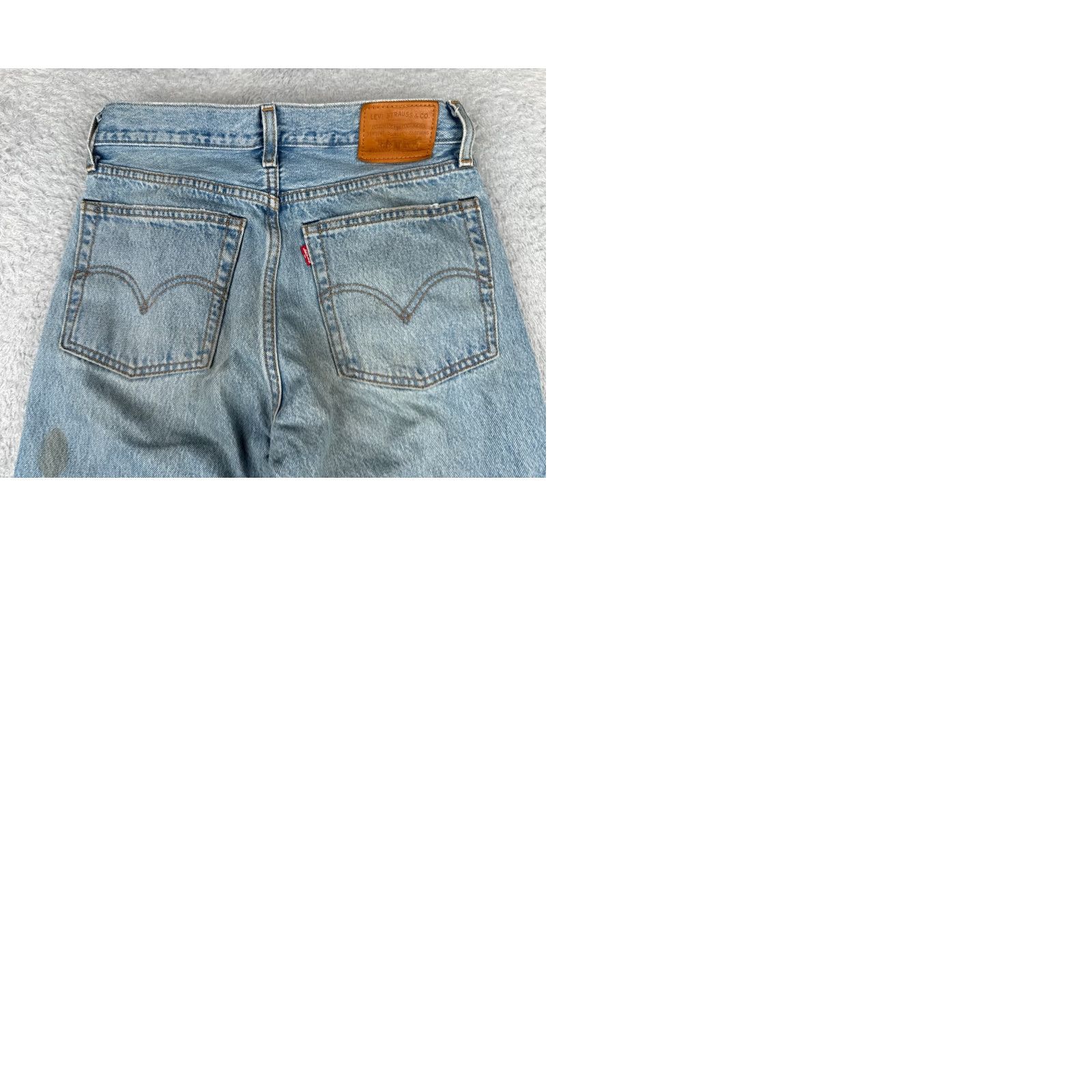 Levi's Levis Premium Jeans Women 26 Blue Denim Wedgie Distressed Stained 26x26 Jeans Size 26" / US 2 / IT 38 - 11 Thumbnail