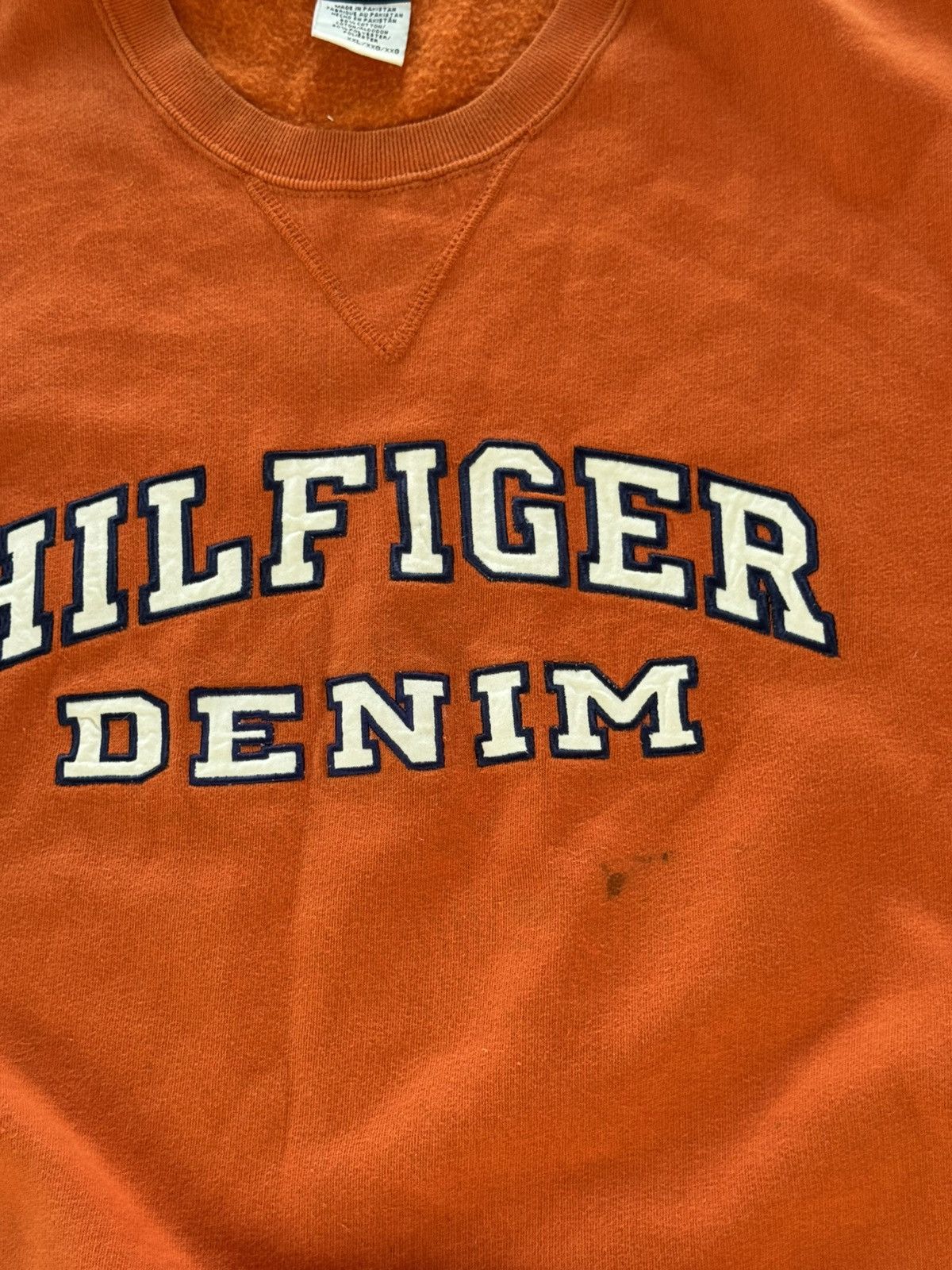 Tommy Hilfiger Tommy Hilfiger Denim Vintage Big Logo Bright Sweatshirt Size US XXL / EU 58 / 5 - 6 Thumbnail