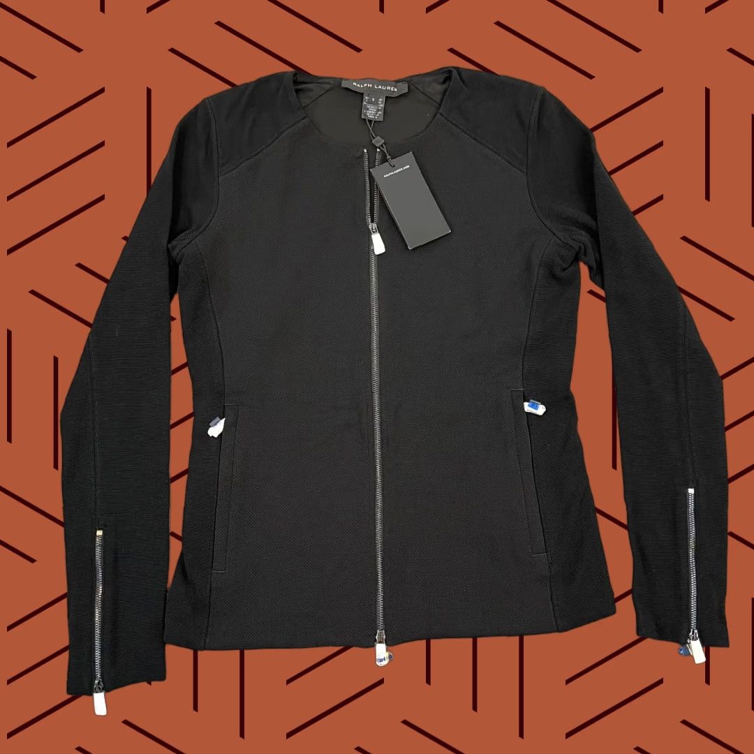Ralph Lauren RALPH LAUREN Black Label Jacket Womens Small Black Full Zip Viscose Classic Casual Size S / US 4 / IT 40 - 1 Thumbnail