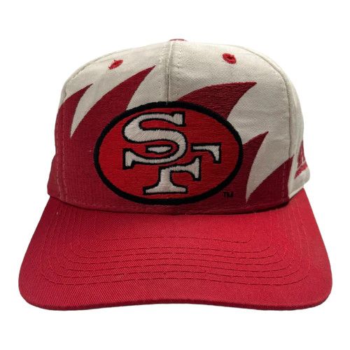 image of San Francisco 49Ers Shark Tooth Logo Athleitc Snapback in Red/White, Men's