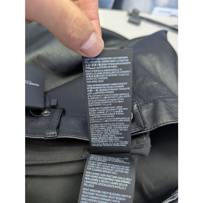 Saint Laurent Paris o1rshd1 Agora Stretch Skinny 5-Pocket Leather Pants in Black Size US 38 / EU 54 - 18 Thumbnail