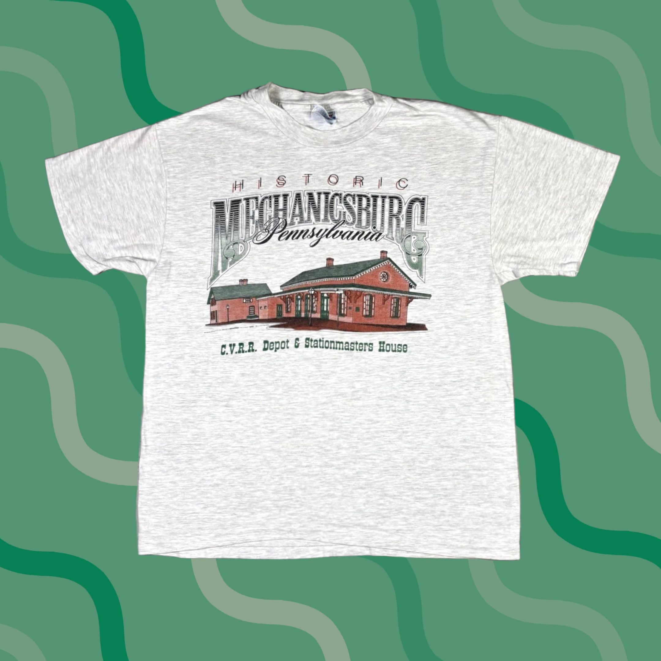 Hanes VINTAGE Hanes T-Shirt 90s Crew Neck Short Sleeve Gray Cotton Adult L 101 Dalmatians Mechanisburg PA United States Single Stitch Vintage Yes Mens Size US L / EU 52-54 / 3 - 1 Thumbnail