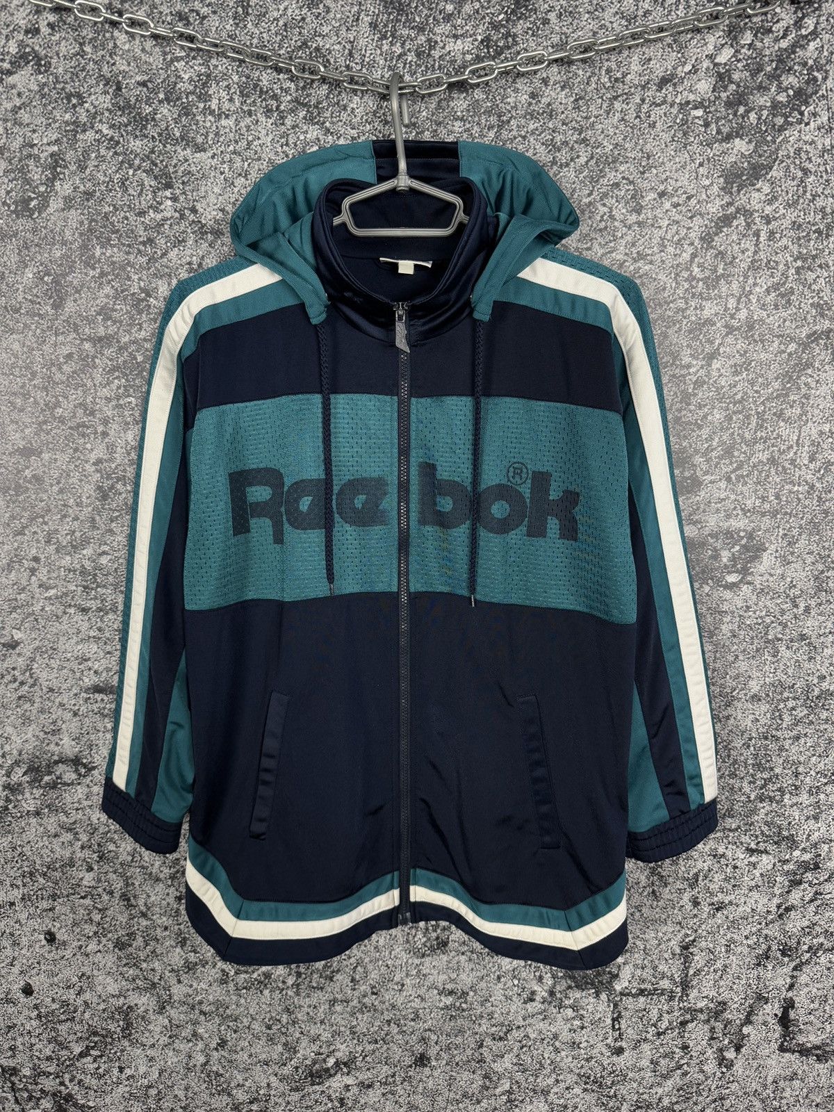 Reebok Men’s Vintage 90s Reebok Full Zip Hoodie Big Logo Size XS Size US XS / EU 42 / 0 - 1 Thumbnail