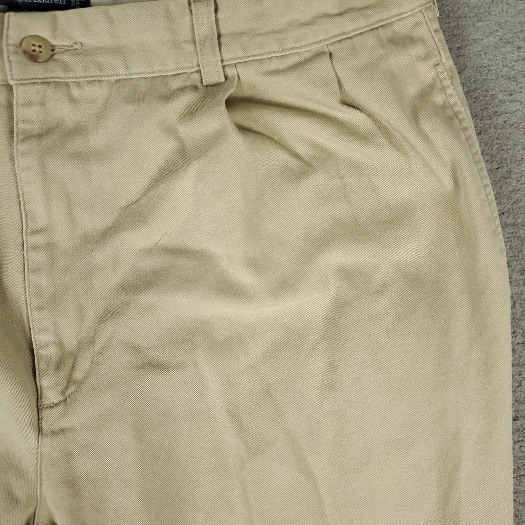 Ralph Lauren VINTAGE Ralph Lauren Pants Men 38x28 Chino Regular Fit Beige Cotton Mid Rise Straight Leg Casual Size US 38 / EU 54 - 3 Thumbnail