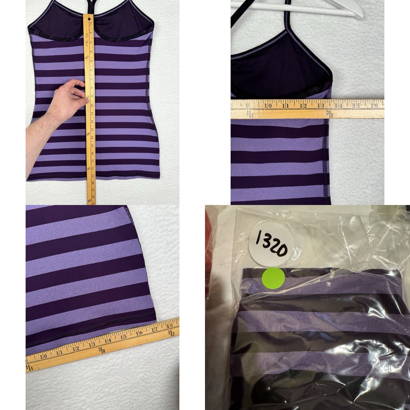 Lululemon Lululemon Power Y Tank Top - Purple Stripe - Women's 9 - Tank - Activewear - Power Y - Purple - XS? Wait Size M / US 6-8 / IT 42-44 - 8 Thumbnail